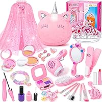 Vista 1 de Kit de maquillaje para niñas BIBUTY, juguetes de princesa, maquillaje de juego de simulación, juguetes de maquillaje para niñas