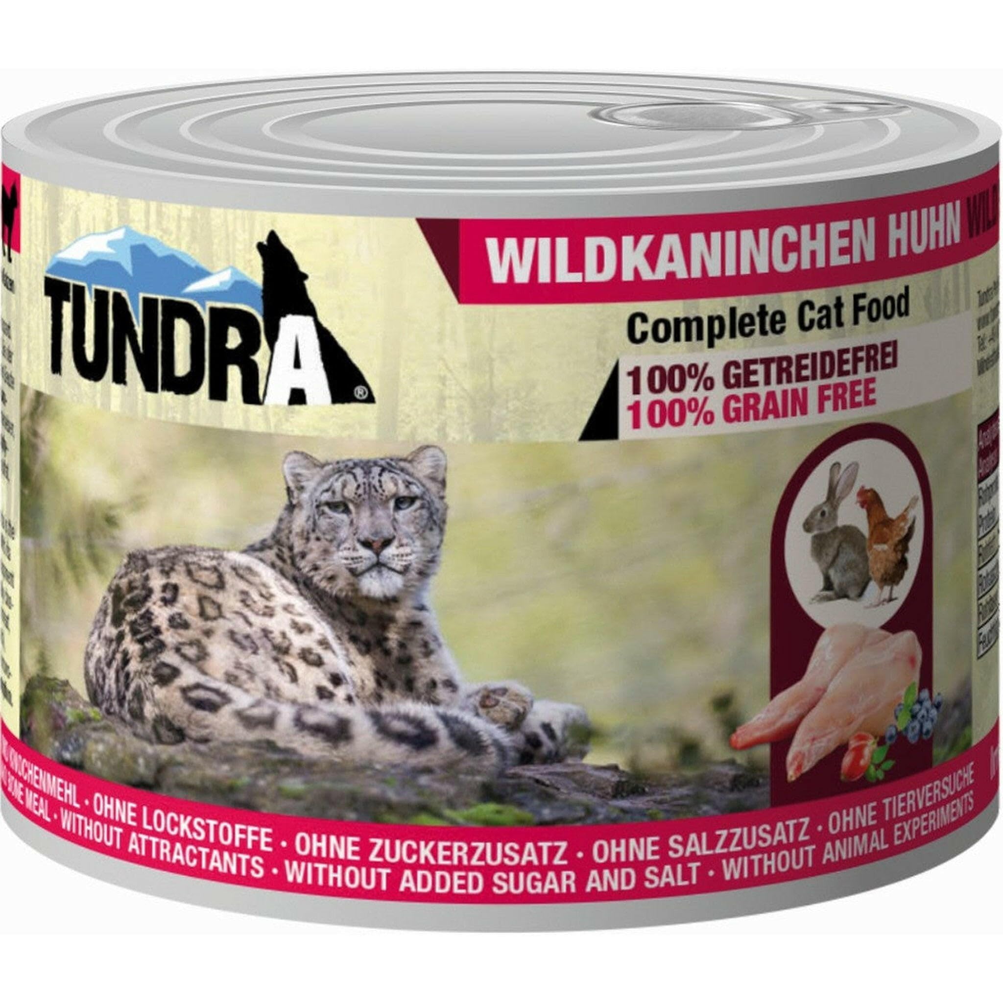 Tundra Cat Food Wild Rabbit & Chicken Wet Food Grain Free (6 x 200 g)