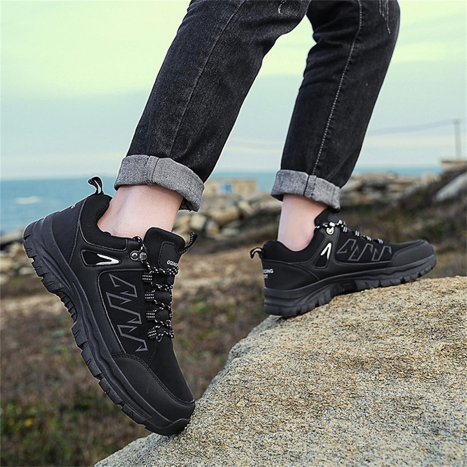 Herren-Wanderschuhe Mit Niedrigem Bund Für Sport Outdoor Arbeit Wanderschuhe rutschfest Leicht Trekking-Schuhe