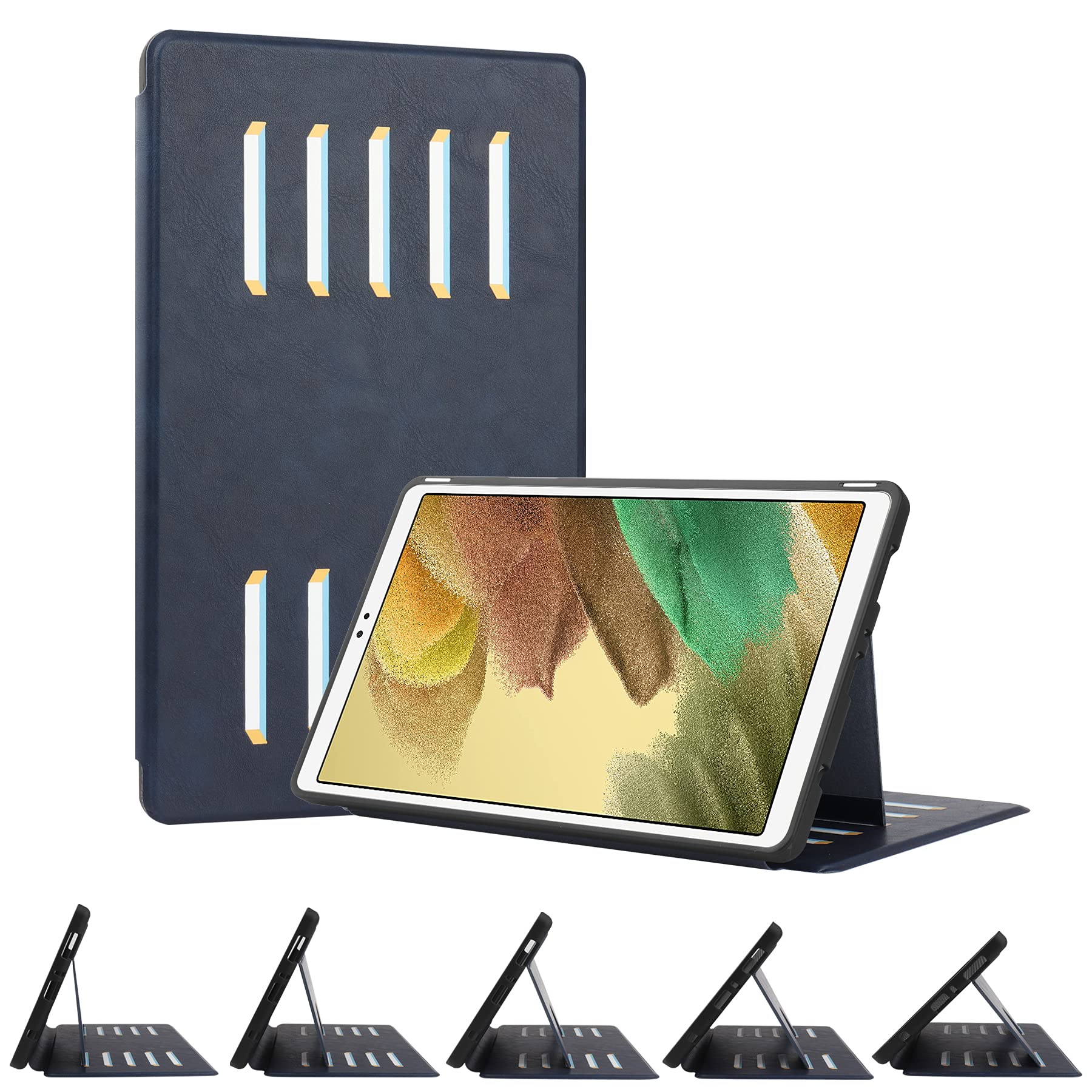 KuRoKo Magnetic Stand Case Compatiable with Samsung Galaxy Tab a7 lite 8.7 Inch(T220/T225 )-Shockproof TPU and Multi-Viewing Angles (Navy)