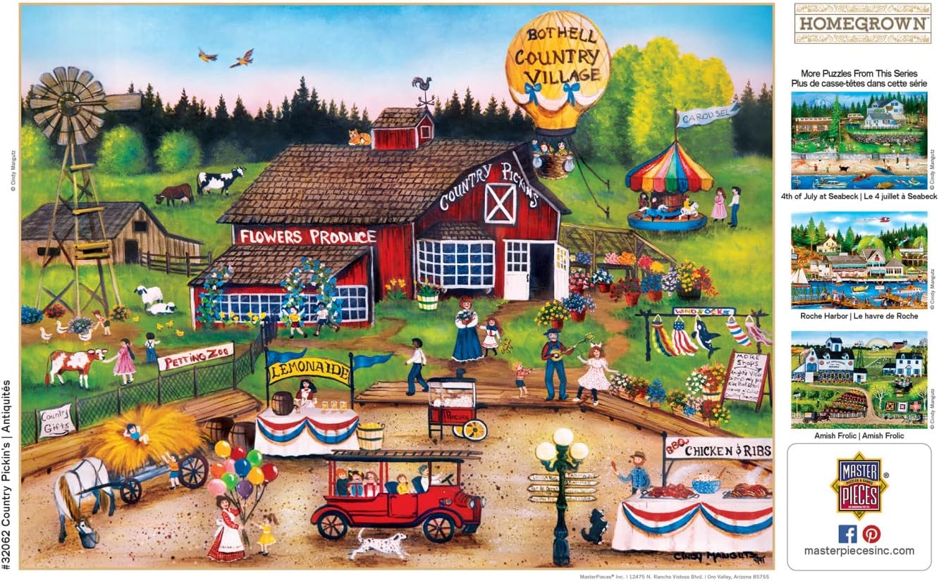 Masterpieces 750 Piece Jigsaw Puzzle for Adults and Family - Country Pickens - 18"x24"