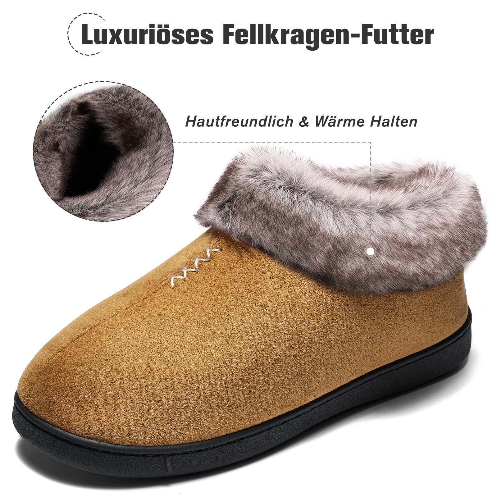 Mishansha Ciabatte Donna Invernali Peluche Pantofole Schiuma di Memoria Gr.36-43