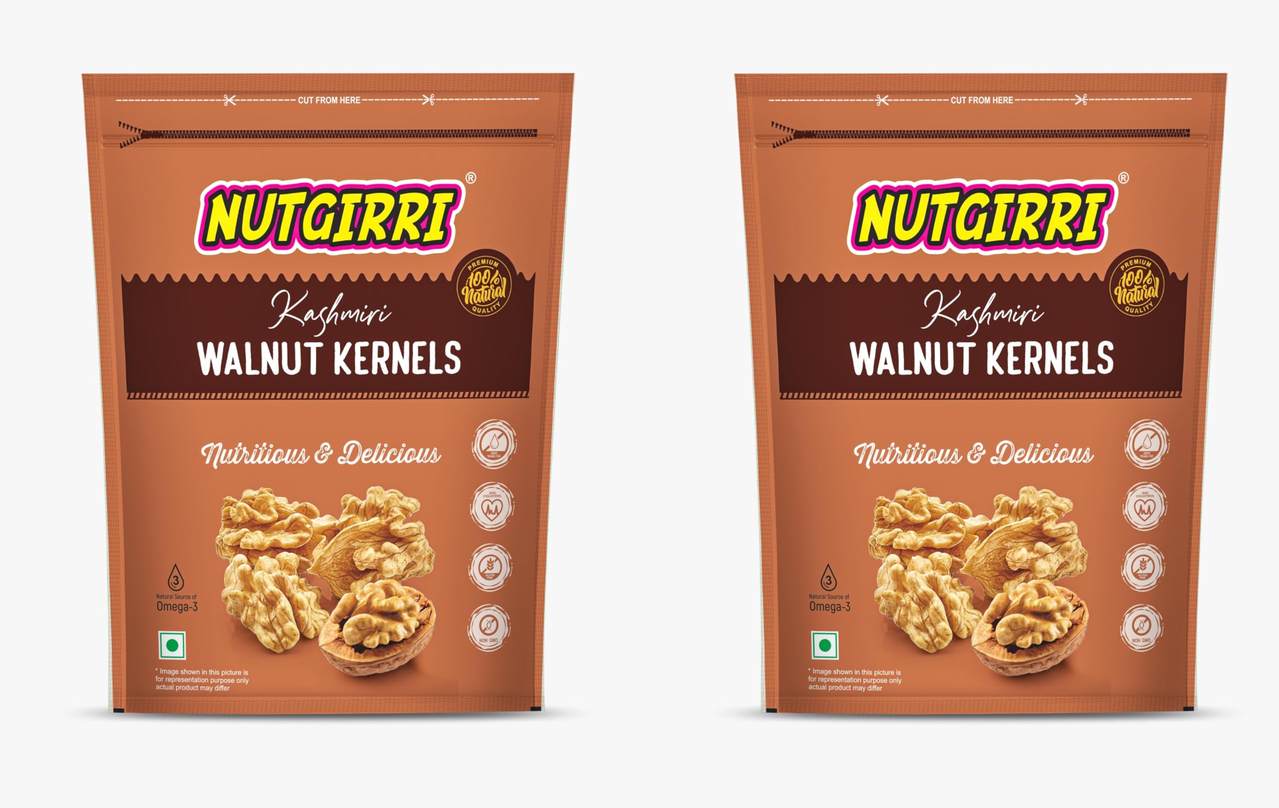 Nutgirri Premium Kashmiri Walnut Kernels - 200g (100g X 2) | Large Size, White-Colored Halves | Akhrot Giri | Shell-Free | Ideal for Baking, Cooking, and Snacking | Rich in Nutrients and Flavor (B0DF5GPYVR) Amazon Price History, Amazon Price Tracker