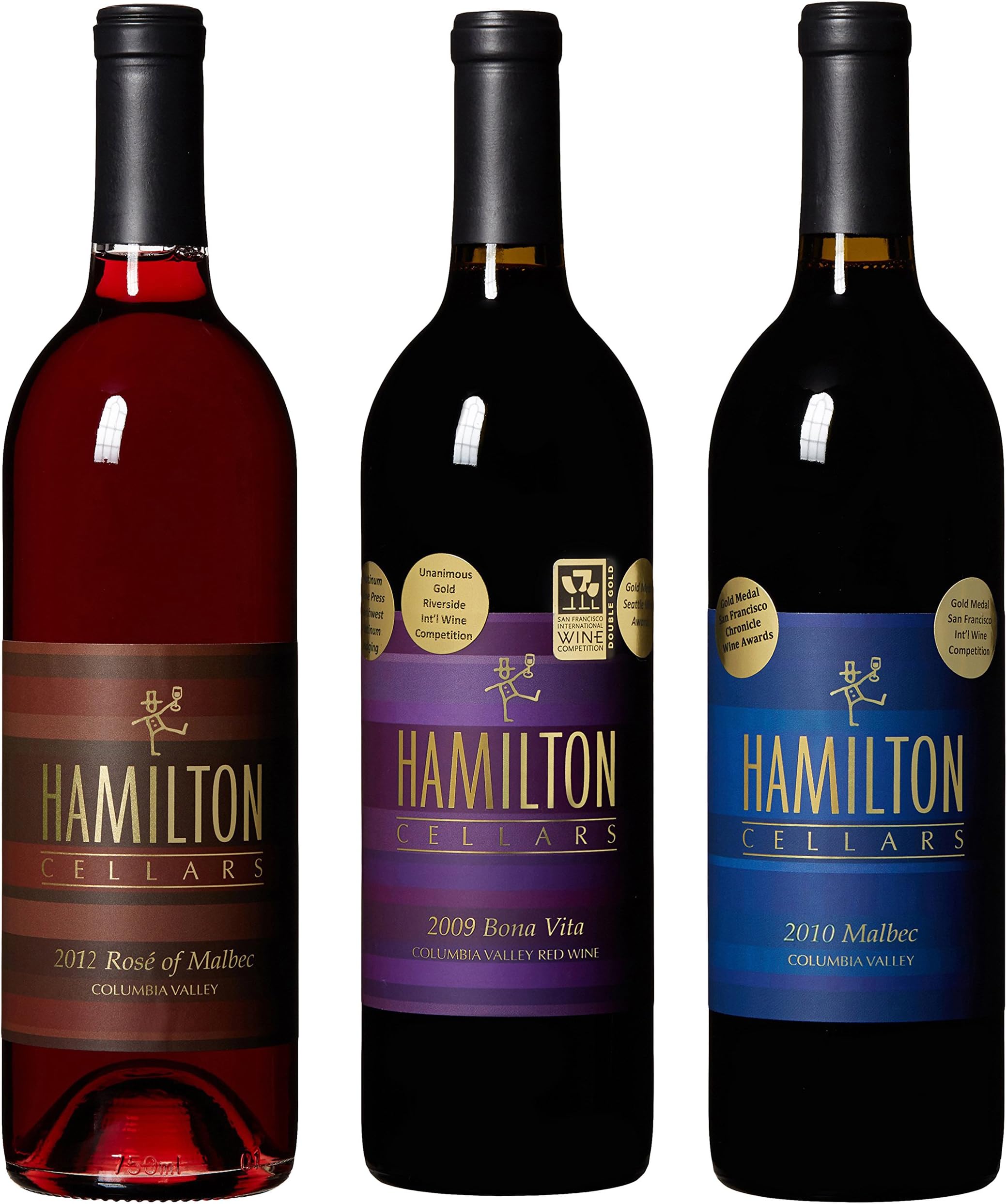 Hamilton Cellars"Marvelous Malbecs" Mixed Pack, 3 x 750 mL Red Wine