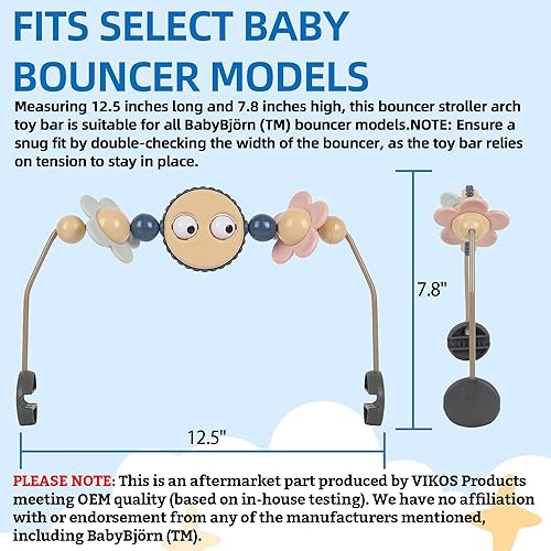 Miniatura 8 de VIKOS Products Barra de juguetes para gorila de bebés juguete de ojos Googly reproduce música y bolas que hacen sonidos de tintineo juguetes de