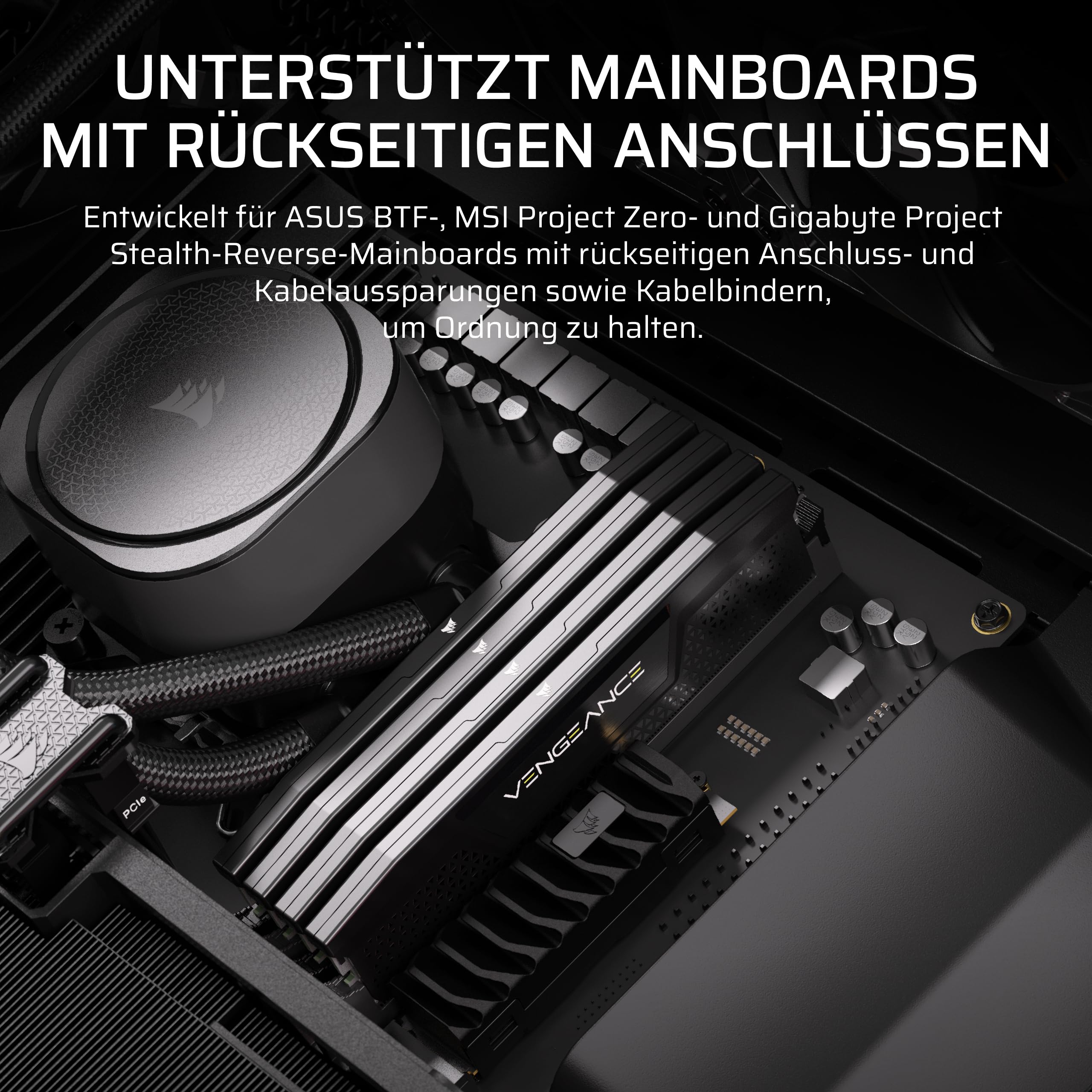 CORSAIR Frame 5000D RS ARGB Modulares Hohem Luftstrom Mid-Tower-PC-Gehäuse – 4X Vorinstallierte RS-Lüfter, InfiniRail-Lüfterbefestigungssystem, Kompatibel mit Reverse-Connector-Mainboards – Schwarz