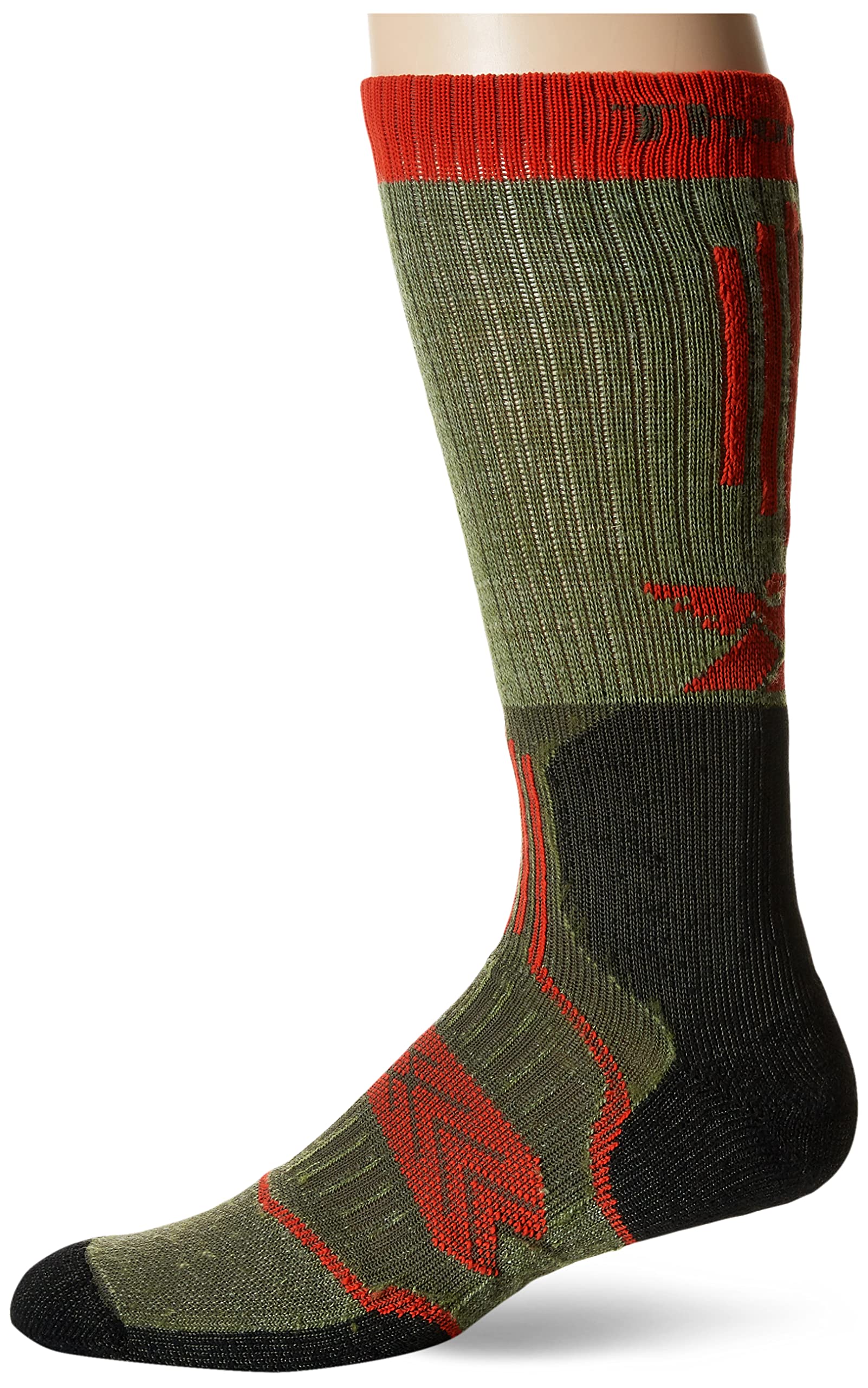 Thorlos Unisex OFXU Outdoor Fanatic Thick Padded Crew Sock, Olive, Small