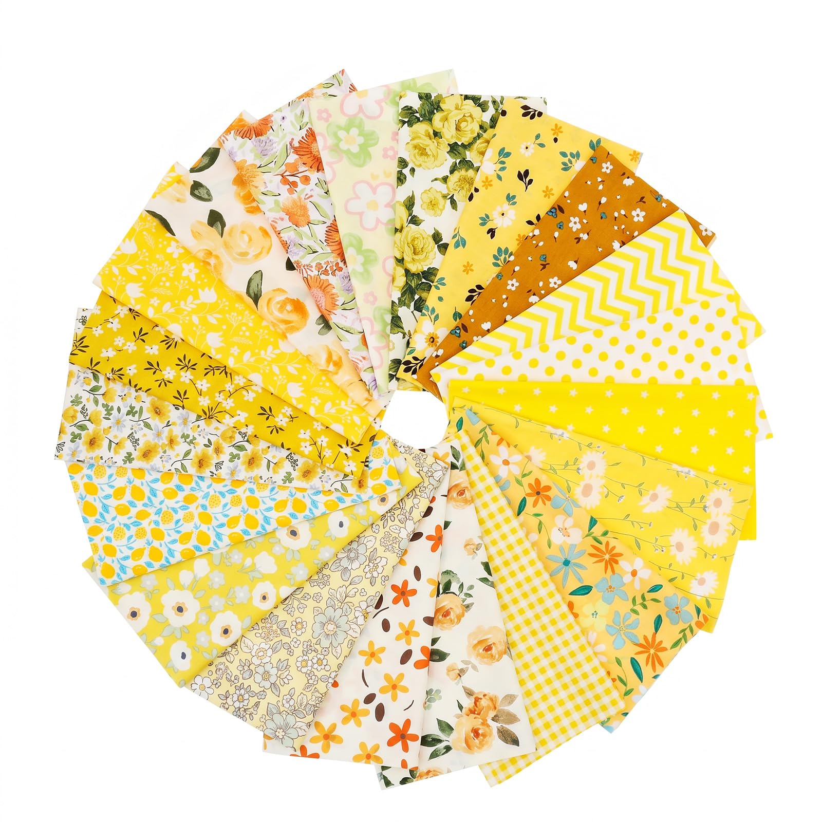 40Pcs Cotton Fabric Squares 25x25cm, Fat Quarters Fabric Bundles for Sewing, Quilting and DIY Crafts, Precut Quilting Cotton Bundles for Making Patchwork Quilts, Throw Pillows and Present Wrapping