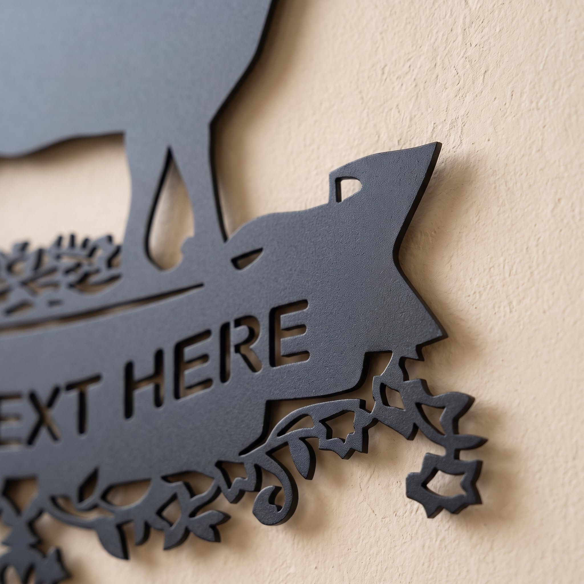 Arte de pared de metal personalizado con diseño de animales de granja, letrero de nombre de granja personalizado, decoración rústica de vaca, cerdo, oveja, gallo