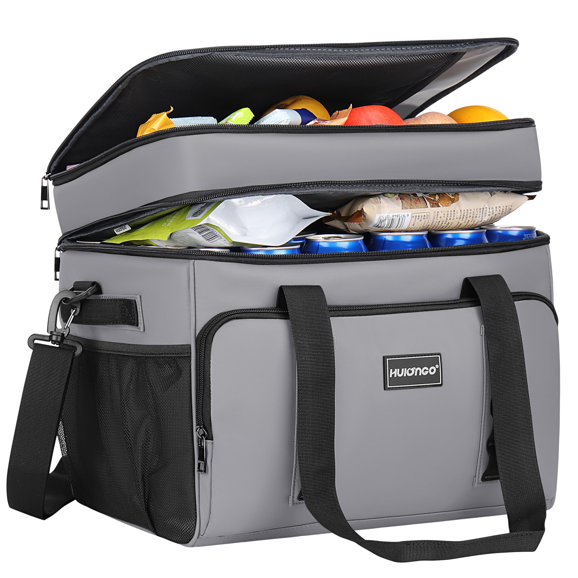 Hulongo Bolsa Térmica Isotérmica Grande Bolsa Nevera Doble Impermeable a Prueba de Fugas para Picnic, Viajes, Camping, Compras y Pesca, 42L