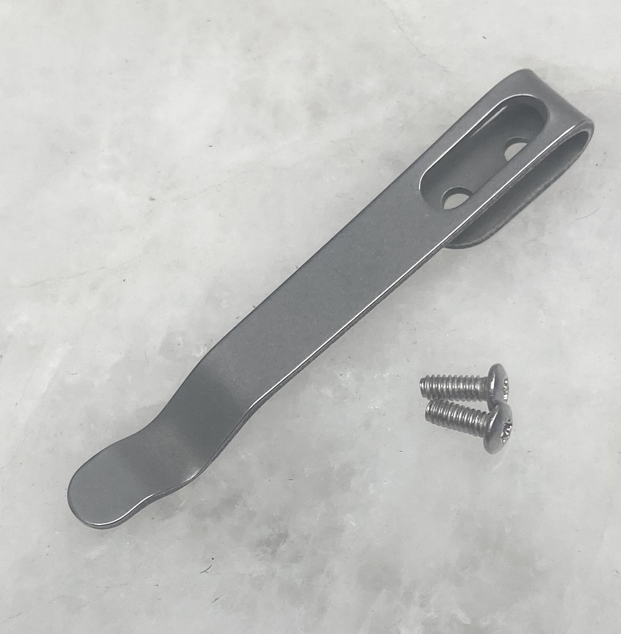 Steel Deep Carry Pocket Clip Replacement Compatible With Kershaw Lucha 5150 Knife, Stonewashed