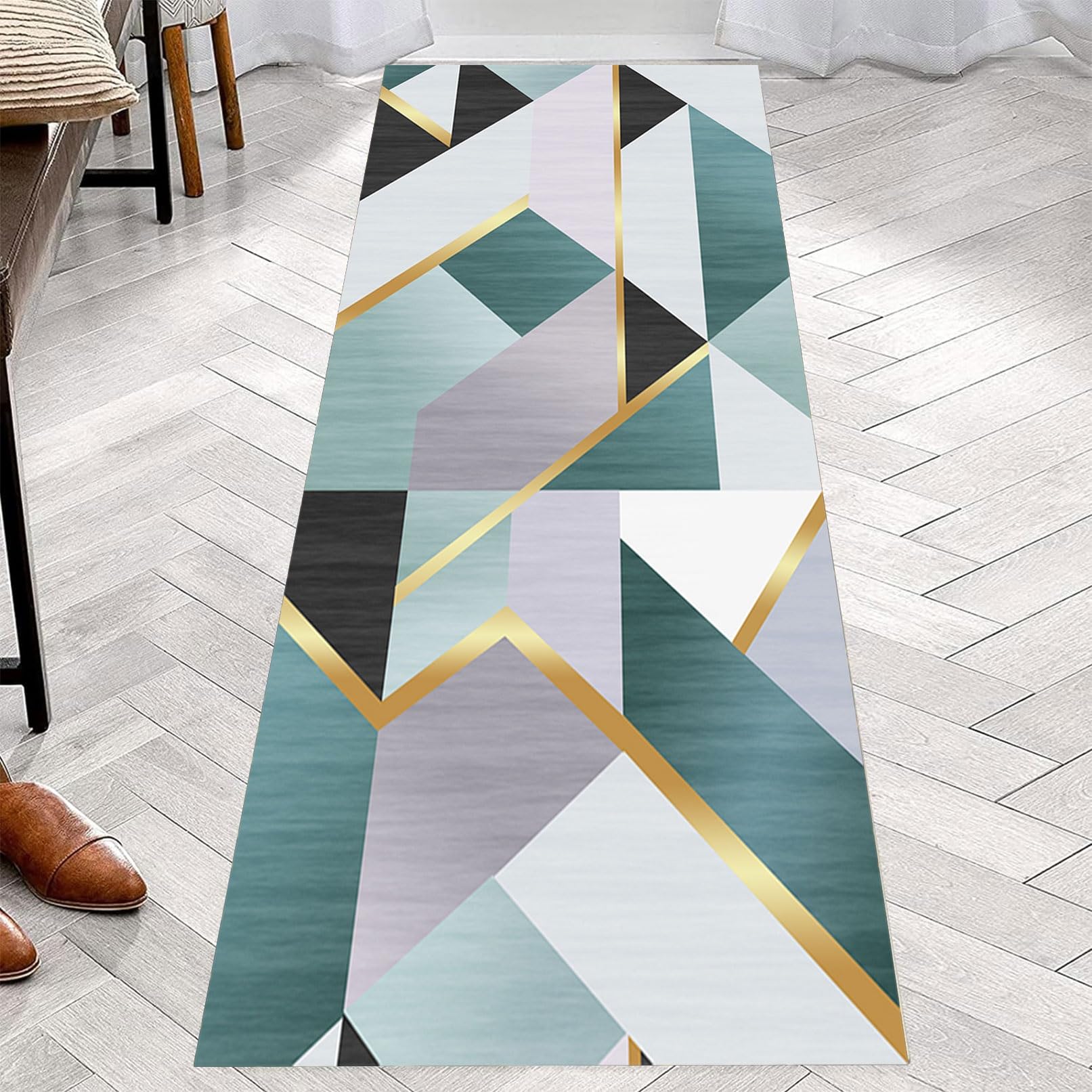 Tapis de couloir long absorbant lavable pour stopper la saleté