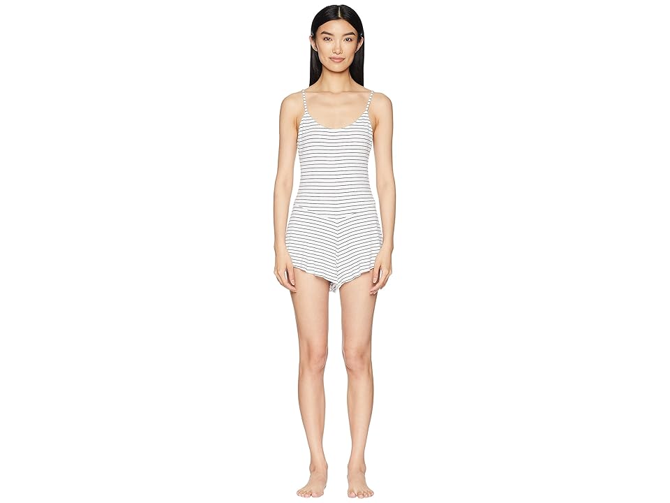 

Eberjey Vega - The Not So Basic Teddy (Off-White/Black) Women's Jumpsuit & Rompers One Piece, Multi