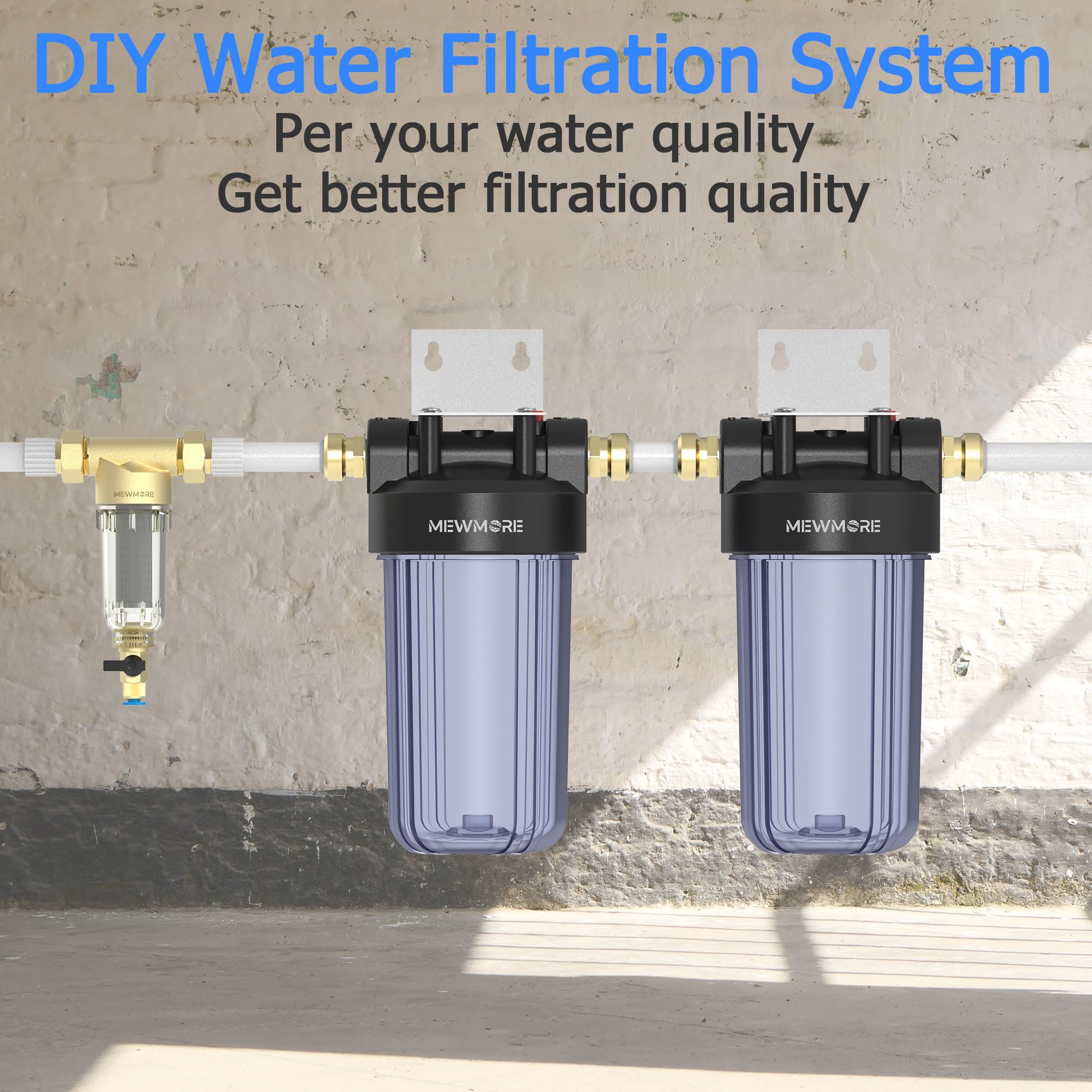 Whole House Water Filter Housing - MewMore WHT10 -5
