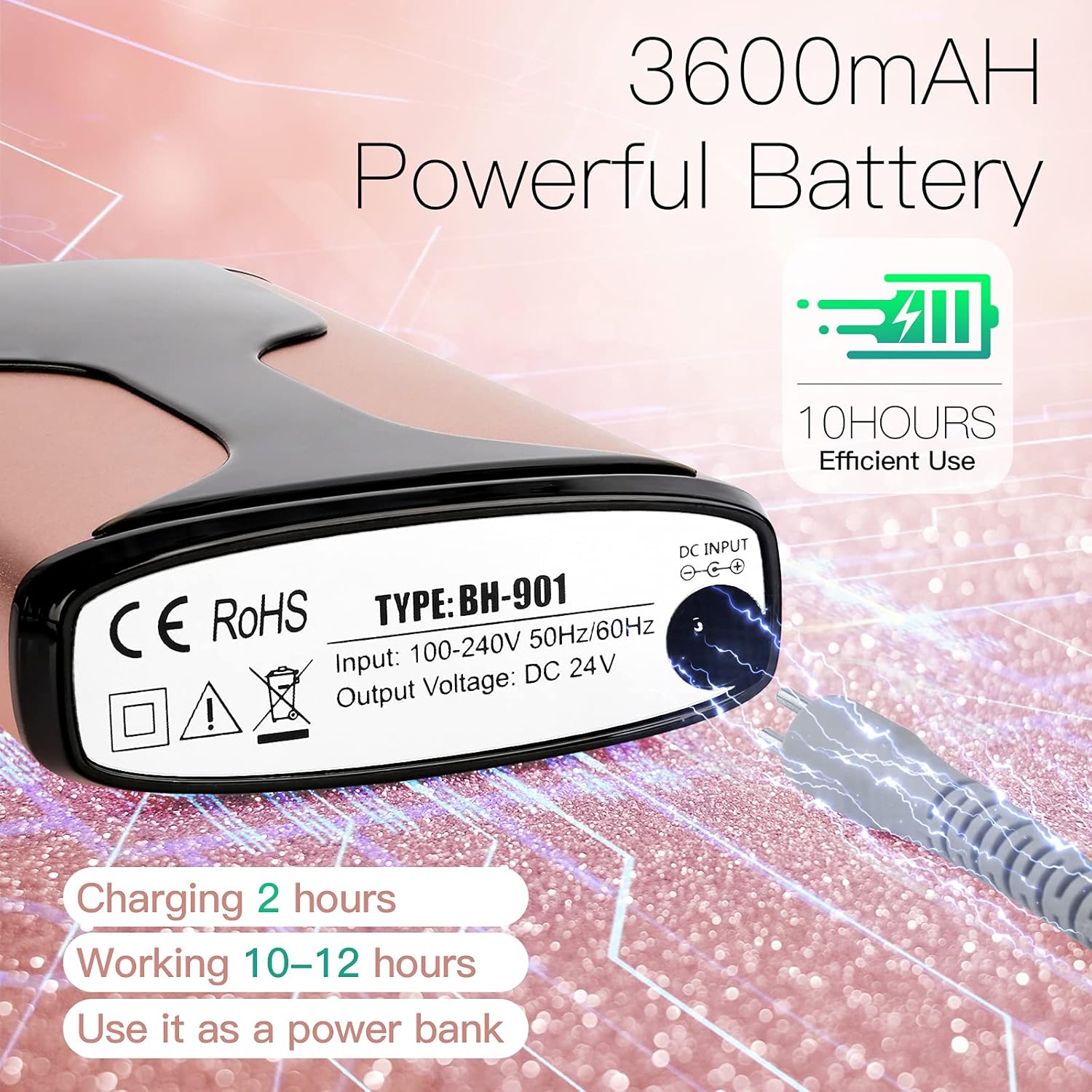 Rechargeable Nail Drill, 35000RPM Professional Acrylic Nail Drill Machine, Portable Electric Nail File with 7 Bits,Portable Electronic Nail Filer for Home Salon Manicure Tools : Beauty & Personal Care