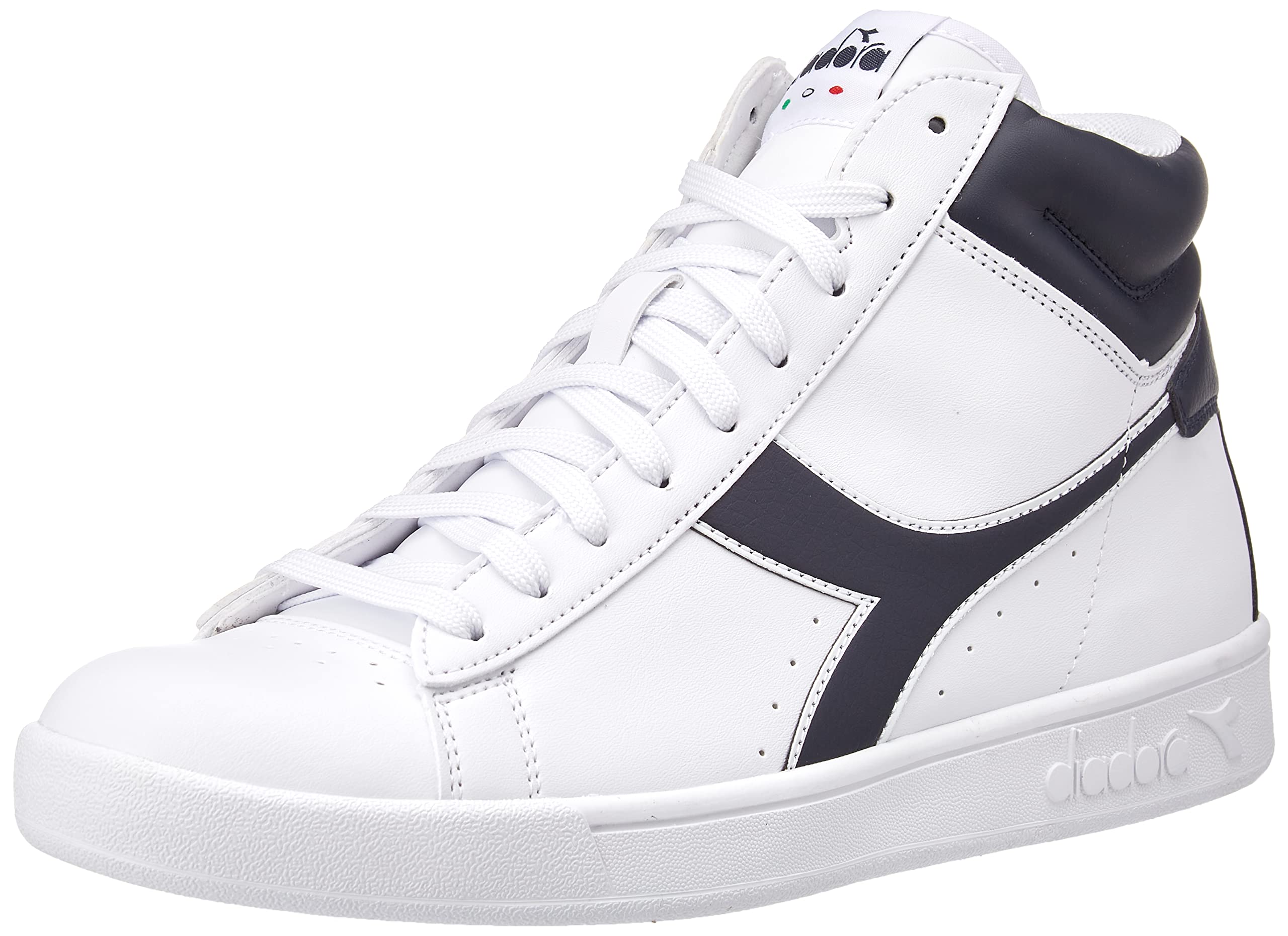 Diadora TORNEO HIGH, Gymnastics Shoe, White/Blue Denim,