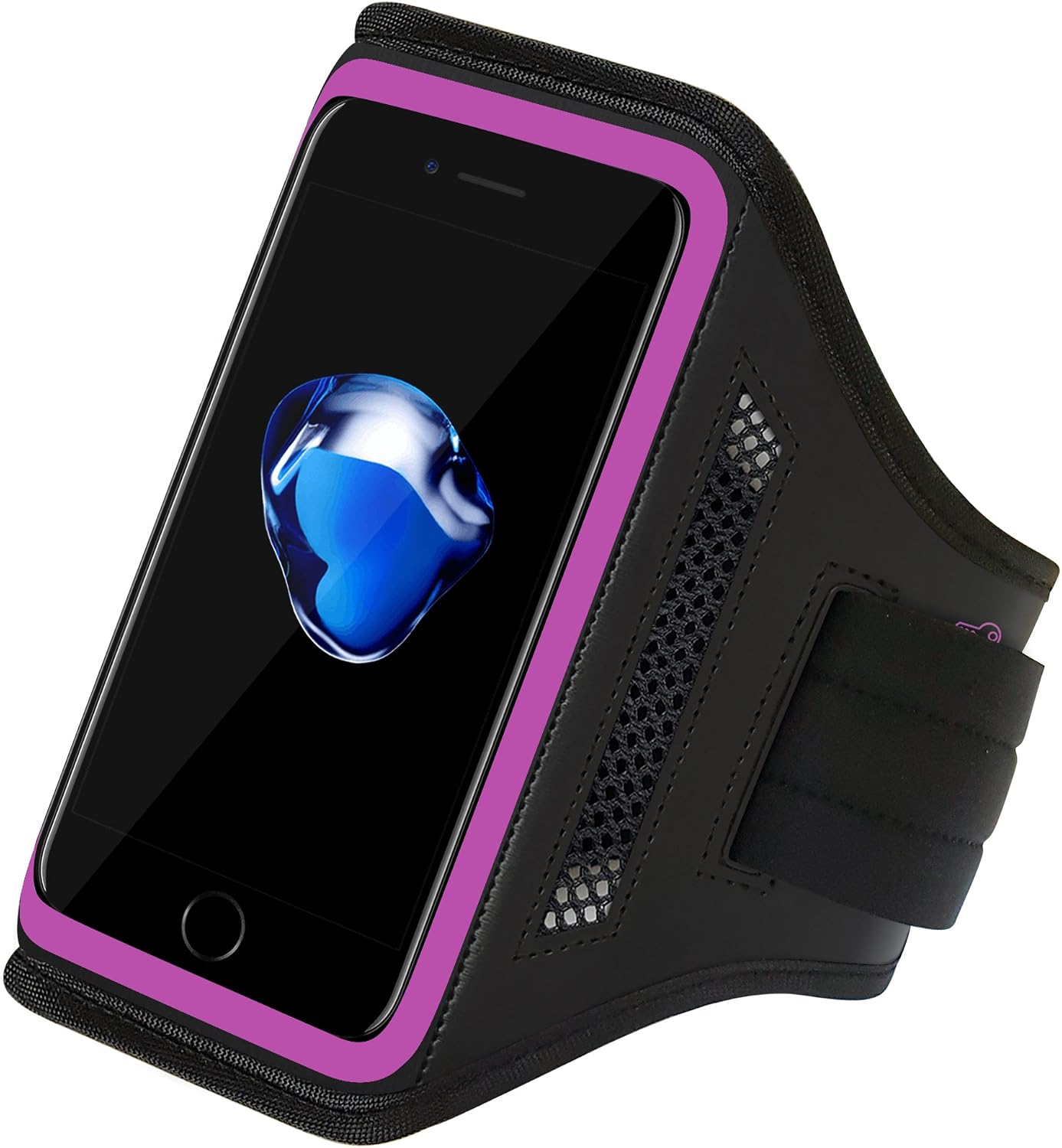 iPhone 13/12 Mini / iPhone 11 Pro / iPhone 7/8 Plus / iPhone 6/6s Plus Armband - LOVPHONE Sport Running Exercise Gym Sportband Case, with Key Holder & Card Slot, Water Resistant (Rosy)