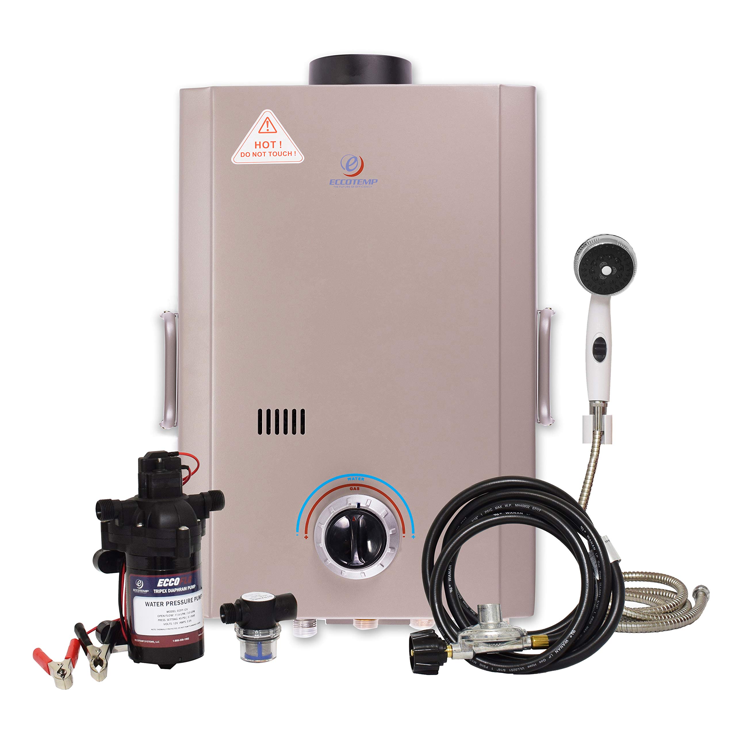 Eccotemp L7 Portable Tankless Water Heater w/ EccoFlo 12V Pump & Strainer