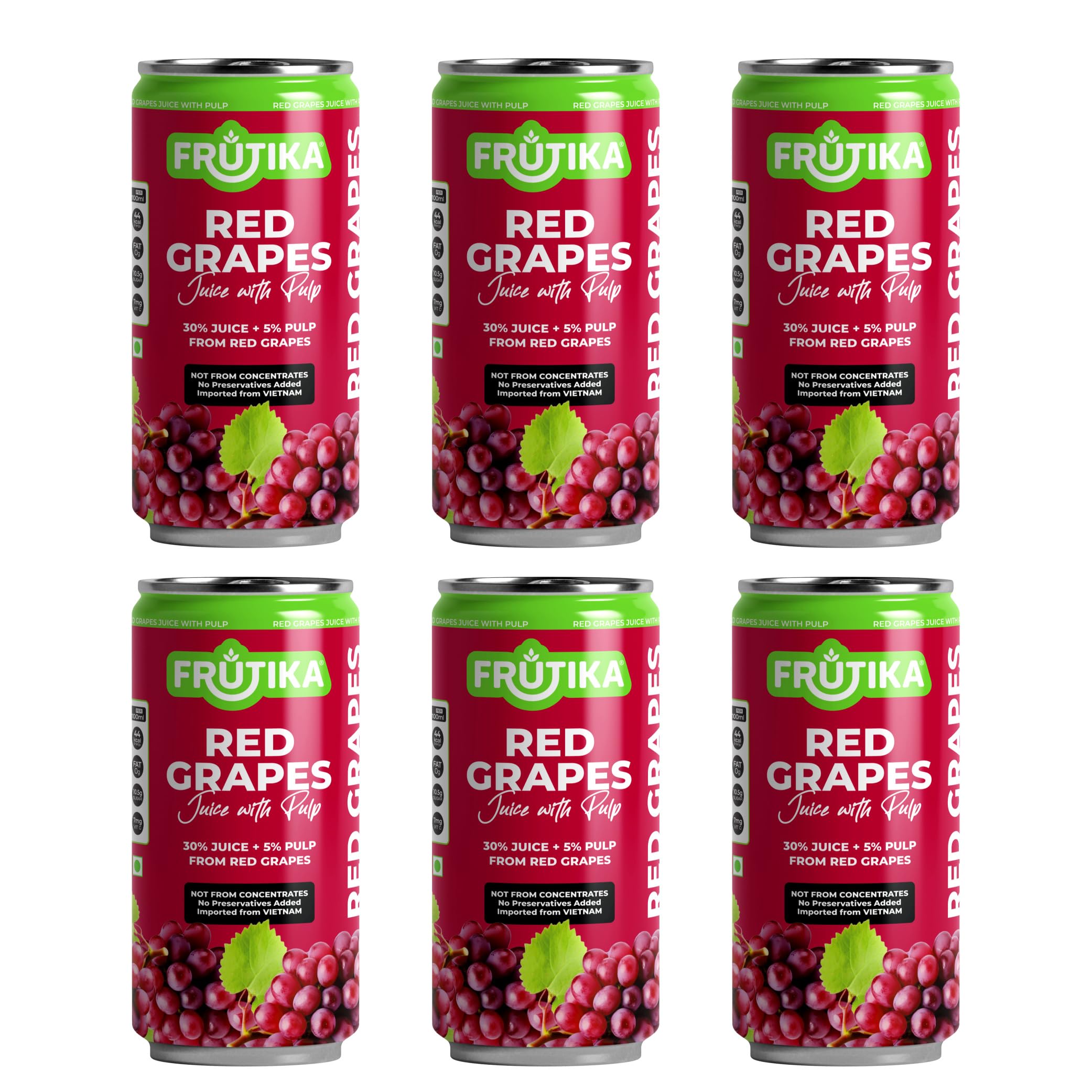 Frutika Imported Red Grapes Juice With Pulp | 200ml in Each Can | Pack of 6 Cans | Imported from Vietnam (B0D2LGZ4SZ) Amazon Price History, Amazon Price Tracker