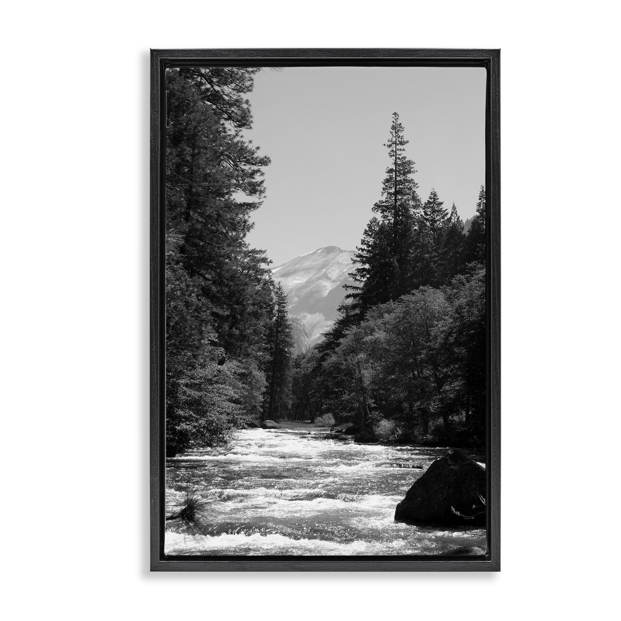 'Merced River Flow'| Floating Frame Canvas Art
