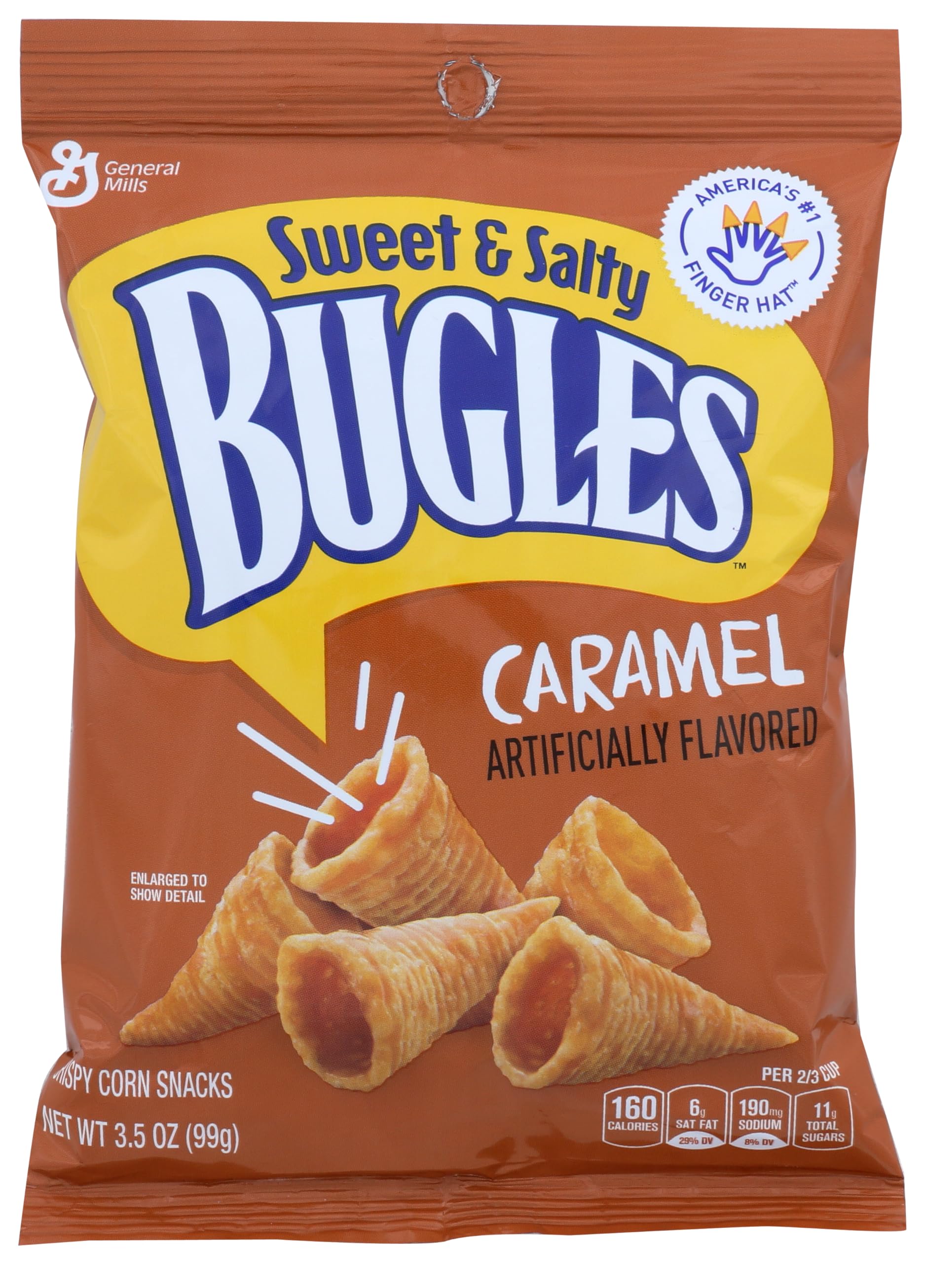 BUGLES CARAMEL SINGLE 3.5OZ