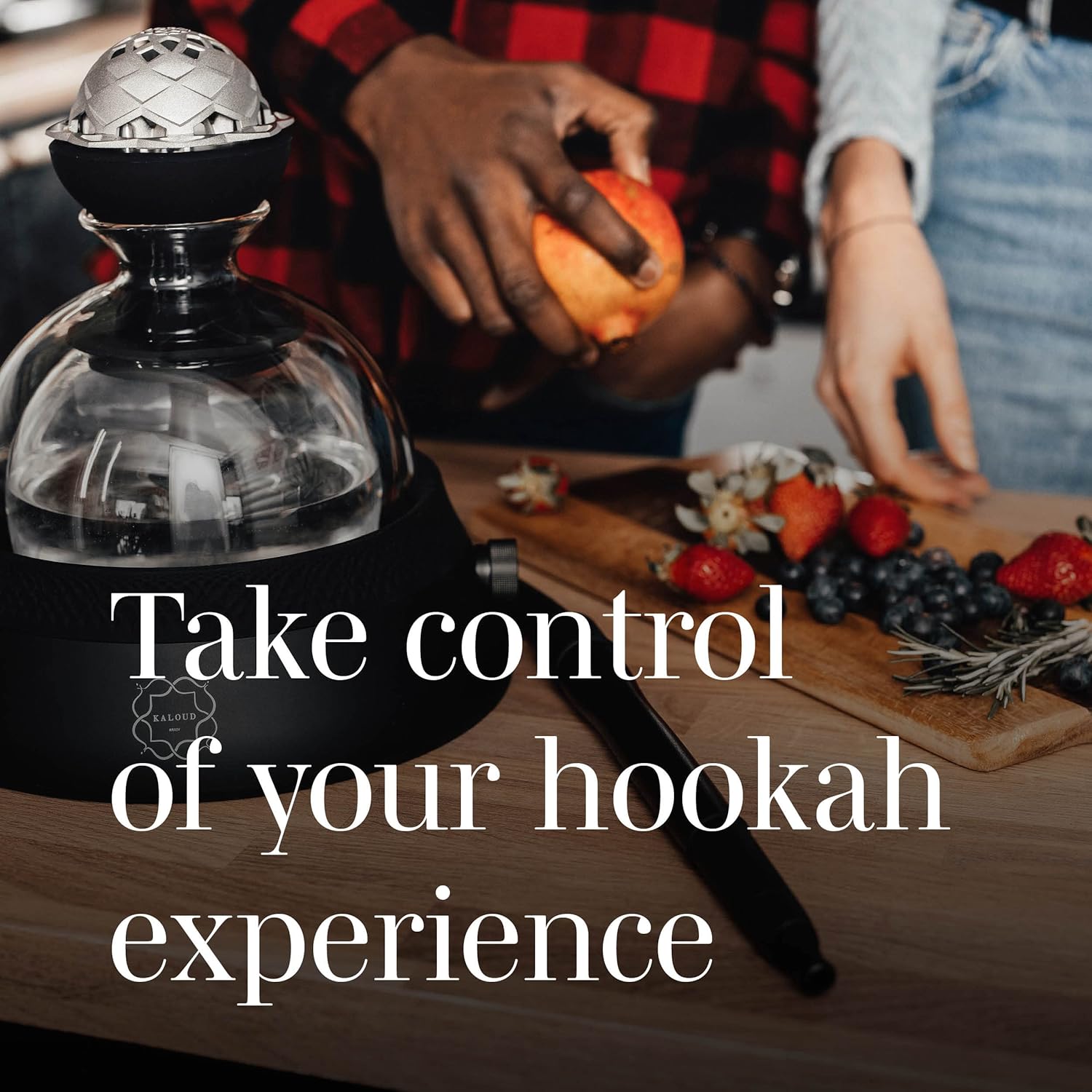 Kaloud Lotus II Hookah Heat Management Device - Perfect for Cleaner, Smoother, Tastier Hookah Flavor and Longer Lasting Smoke Sessions - Stainless Steel - Nubis Gray