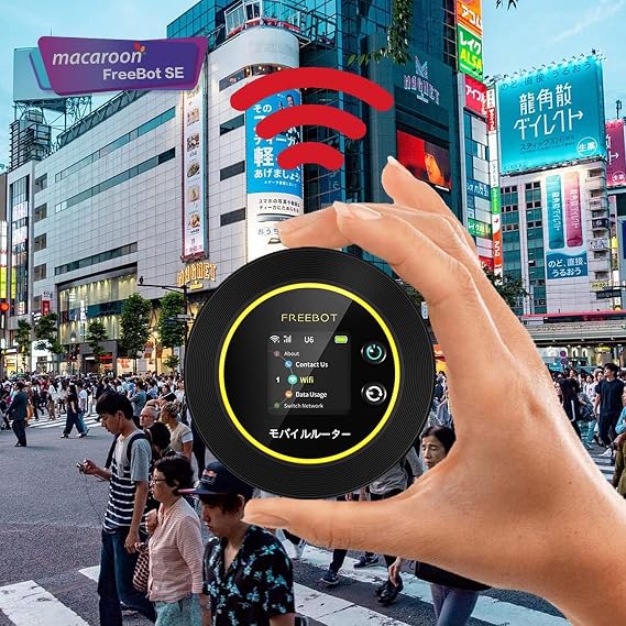 Macaroon SE Pocket WiFi Sim-Free Mobile Router Wi-Fi Router 4G LTE Pay As You Go Wireless Portable One-Time Purchase No Contract Required Chargeable Wi-Fi Not Compatible Overseas Connects