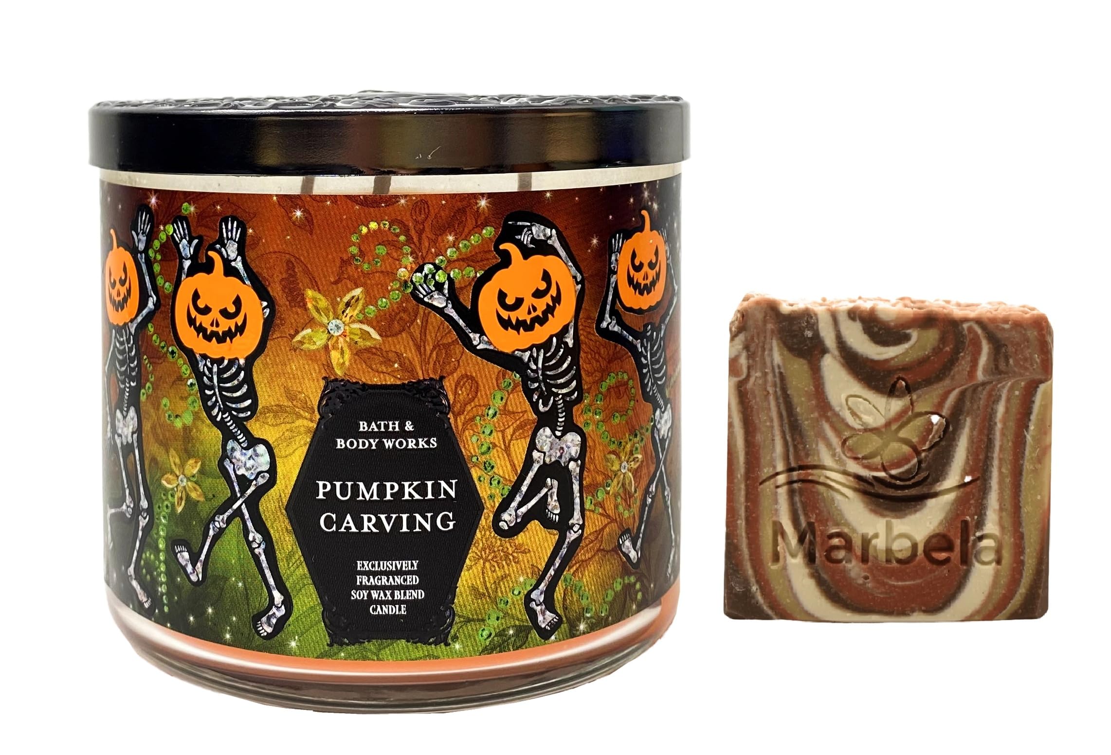 専用 Bath & Body Works Candle Body Wash Amazon.com: Bath & Body Works Pumpkin Carving 3 Wick Candle with