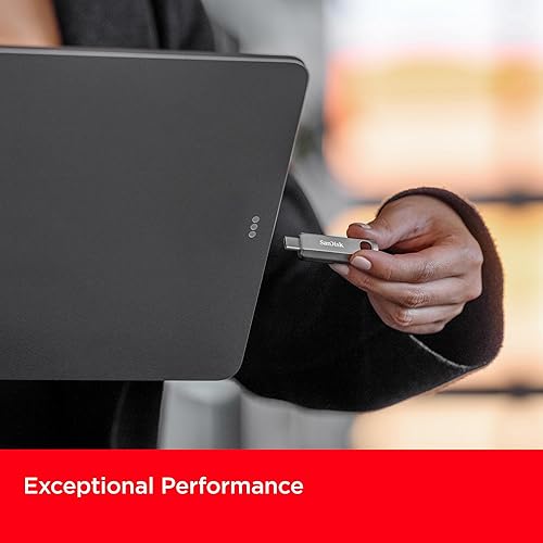 Miniatura 5 de SanDisk Unidad flash USB tipo C Ultra Luxe de 128 GB, hasta 400 MBs, USB 3.2 Gen 1, diseño de metal premium - SDCZ75-128G-G46