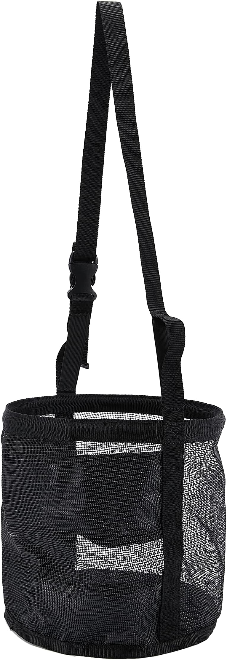 HERSENTHorse Feed Bag - Heavy Duty PVC Mesh, Grazing Muzzle with Adjustable Strap, Durable Snap and Elastic Straps (Medium)