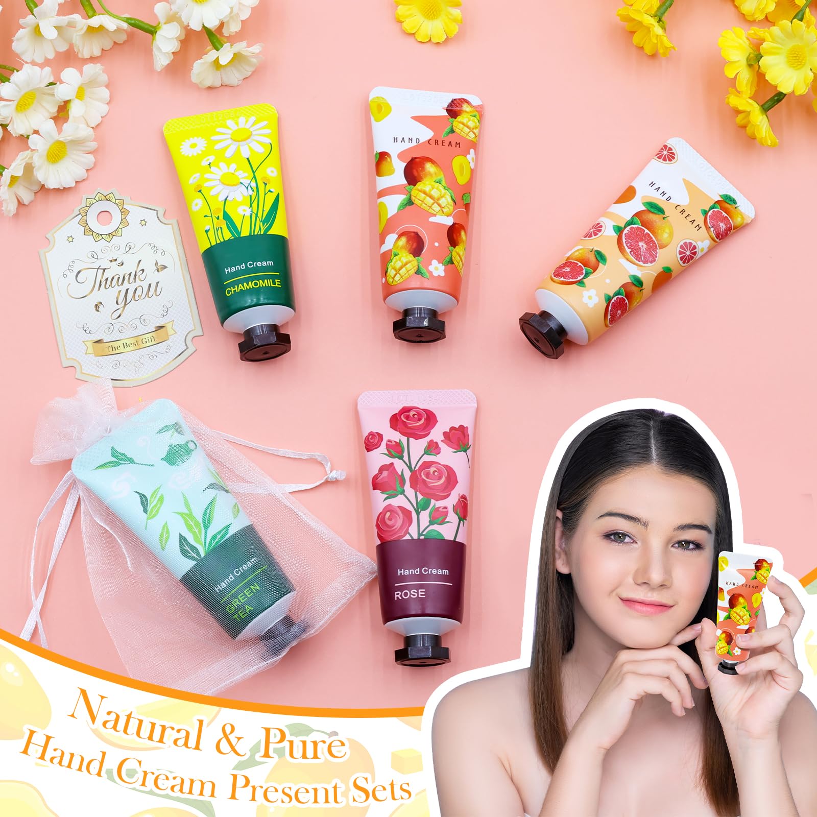 Comdian Confezione da 96 creme mani da donna, formato mini da viaggio, per la cura delle mani secche e screpolate, idratanti con fragranza naturale alle piante, set regalo ideale per mamma, insegnante