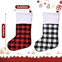 Vista 6 de Skylety 6 medias de Navidad de 15 pulgadas, medias clásicas para colgar en la chimenea, para decoración familiar de fiesta de Navidad