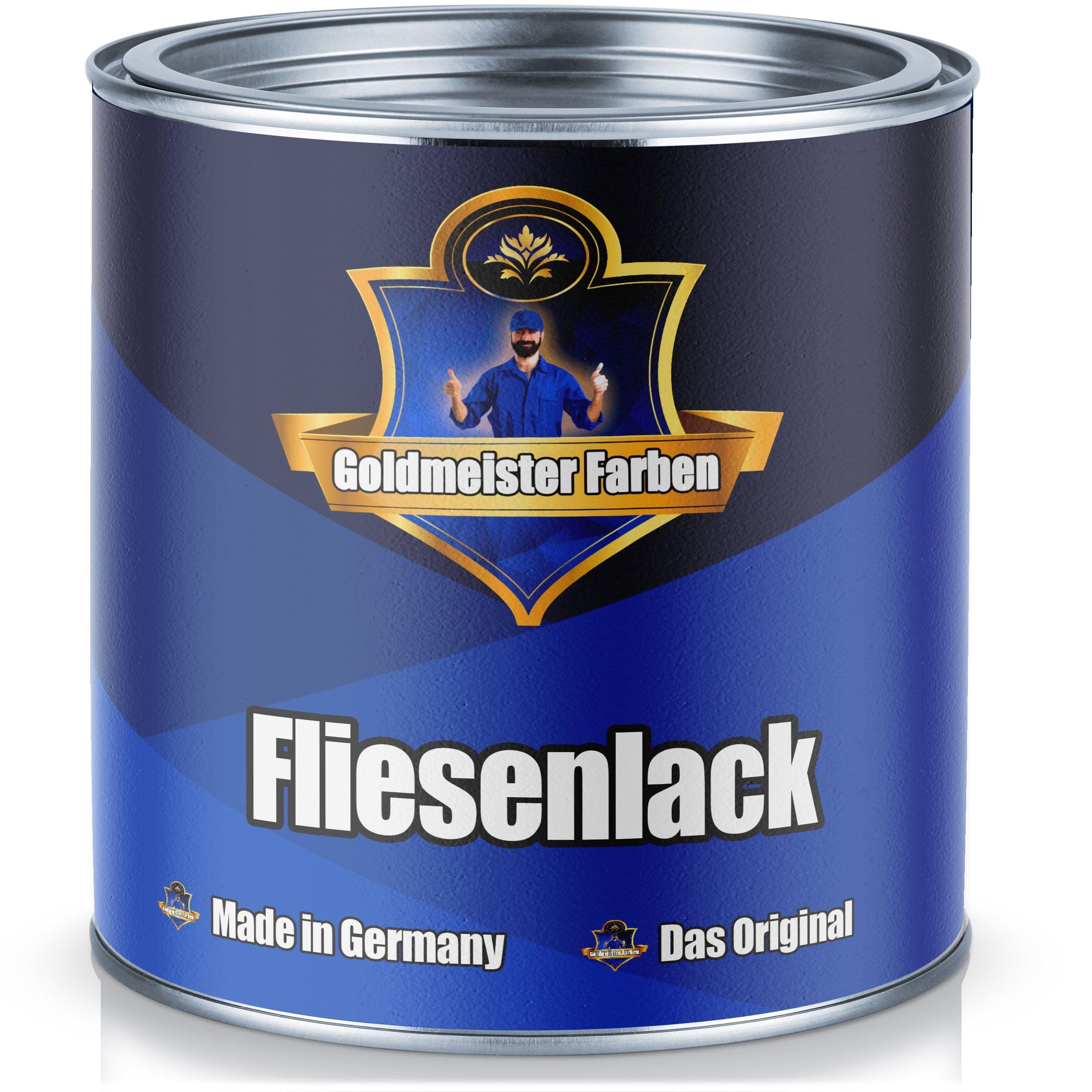 Goldmeister Farben 2 Komponenten Fliesenlack Weiß Grau Silbergrau Lichtgrau Anthrazitgrau Cremeweiß Schwarz Farbauswahl - glänzend (1 L, Anthrazitgrau)