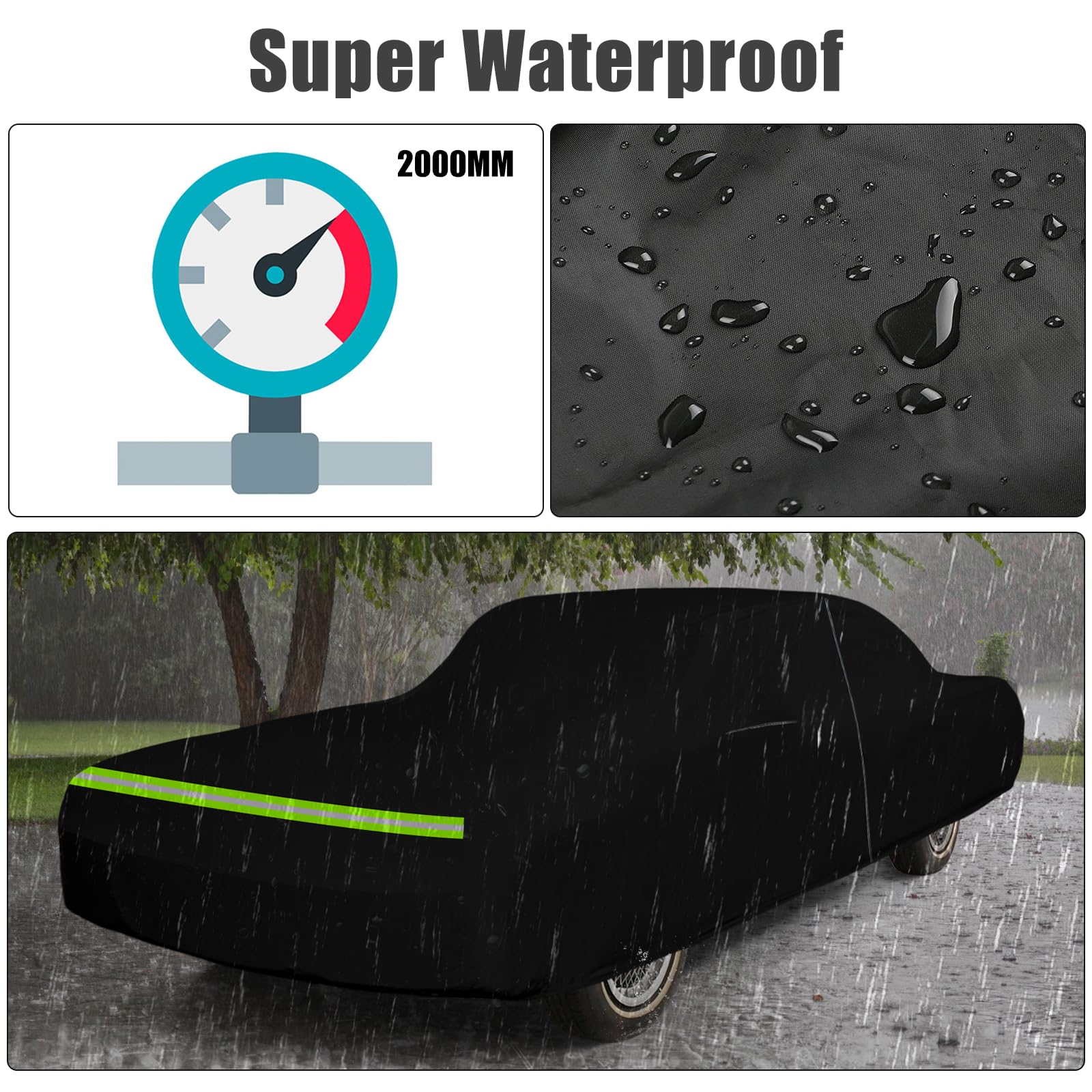 Waterproof Car Cover Replace for 1963-1970 Buick Riviera 2 Door Hardtop 210T All Weather Classic Car Covers with — view 3