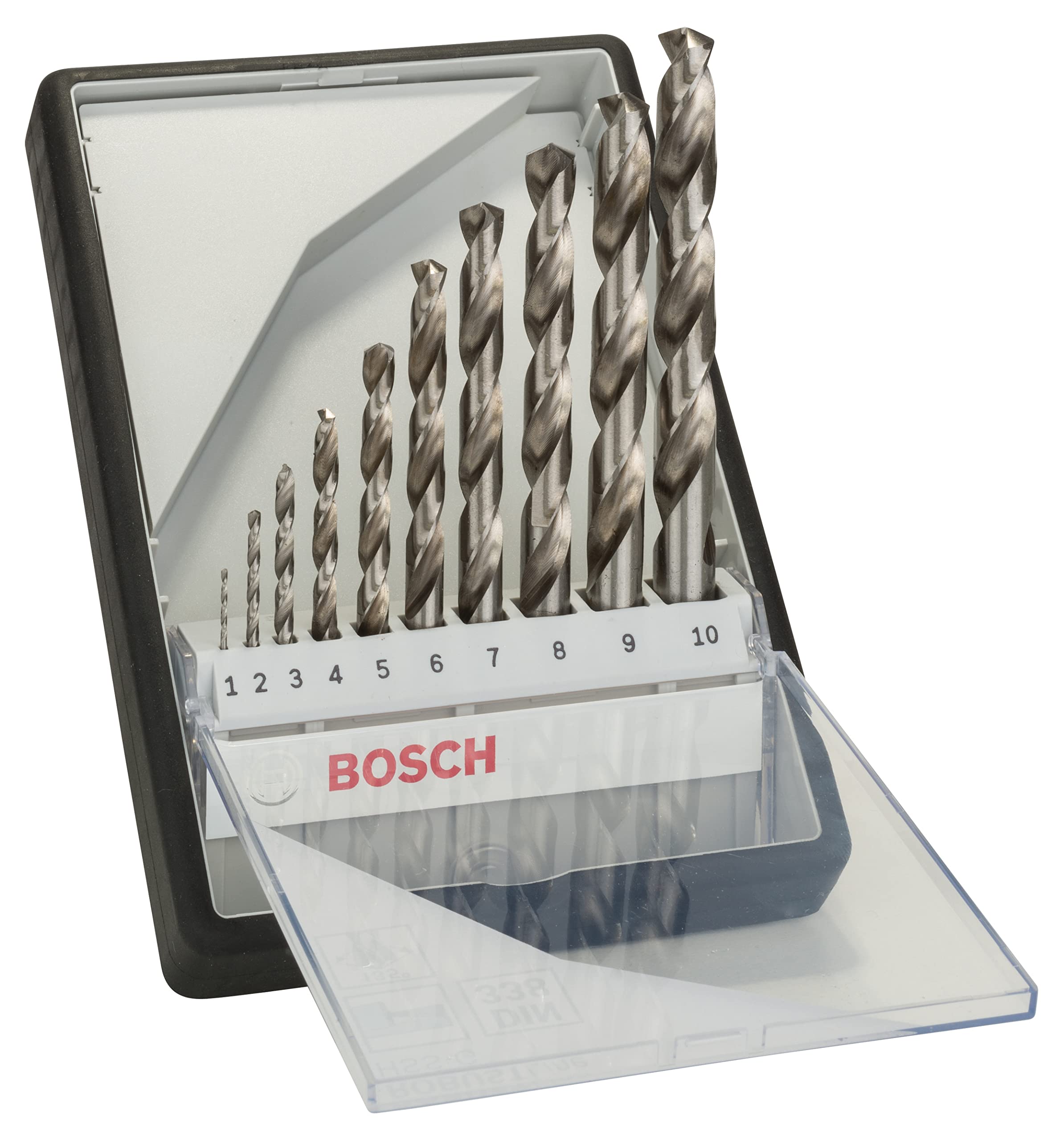 Bosch Professional 5-teiliges RobustLine Bohrer Set mit L-Boxx (für Multimaterial, Holz, Metall, Zubehör Bohrmaschine)
