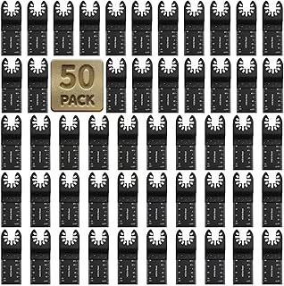 Sponsored Ad - Sawblaz 50PCS Oscillating Saw Blades Universal Multitool Blades Kit for Plastic and Wood, Quick Release Osc...