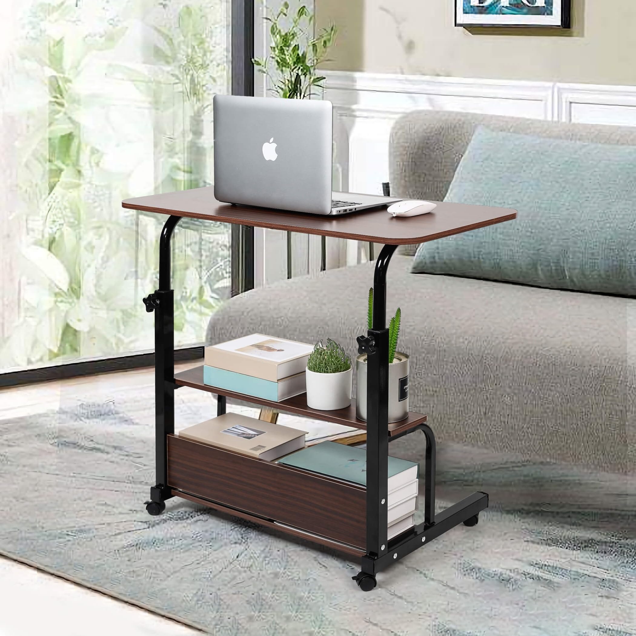 Laptop Table for Work from Home Adjustable Height Student Writing Desk ...