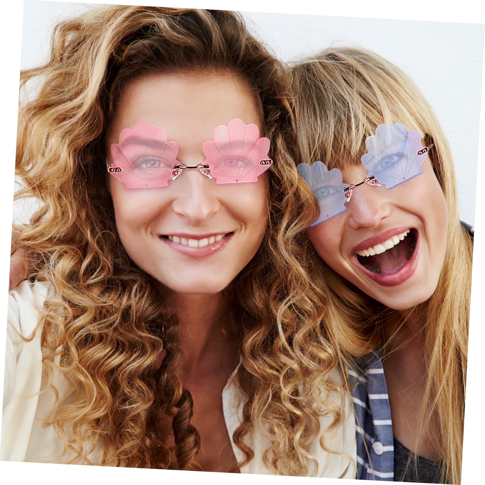 SHERCHPRY 4pares Gafas Sin Forma De Concha Lentes Funky Accesorios De Rave y Espectáculos Unisex De Marco Marco