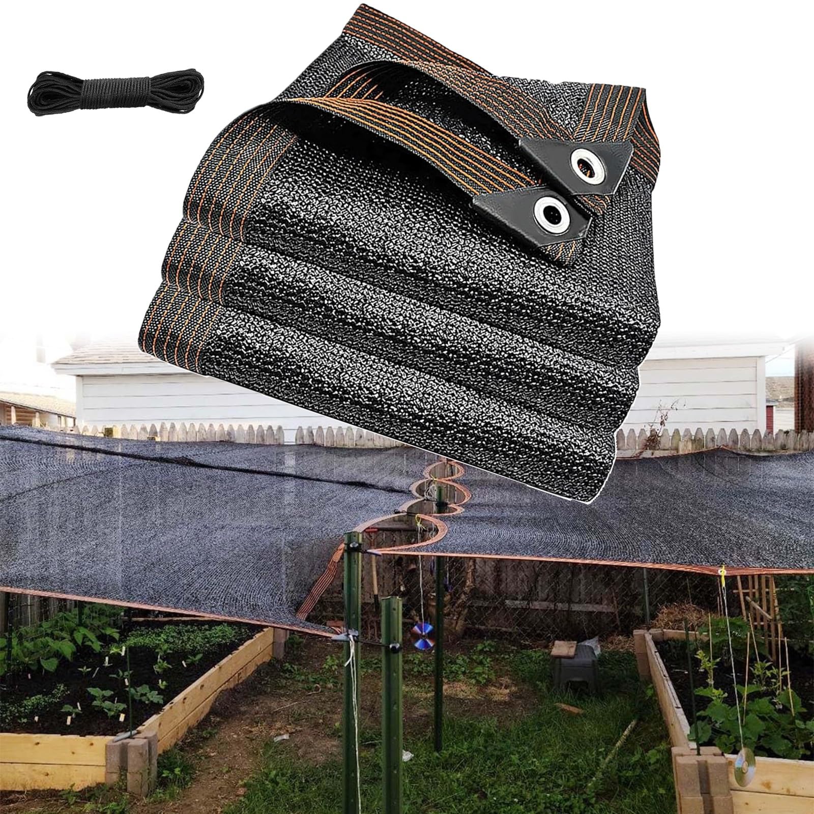 Amazon.com : 7x8 FT, Black,HDPE Mesh Tarp with Upgraded Grommets