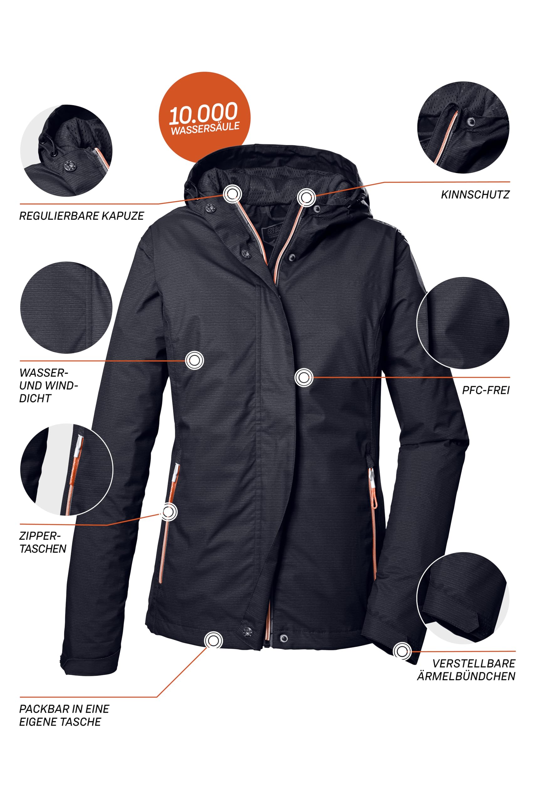 Killtec Funkcjonalna kurtka outdoorowa z kapturem Women's Kos 68 Wmn Jckt