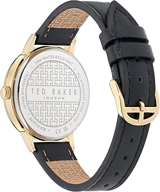 Ted Baker Ladies Black Leather Strap Watch
