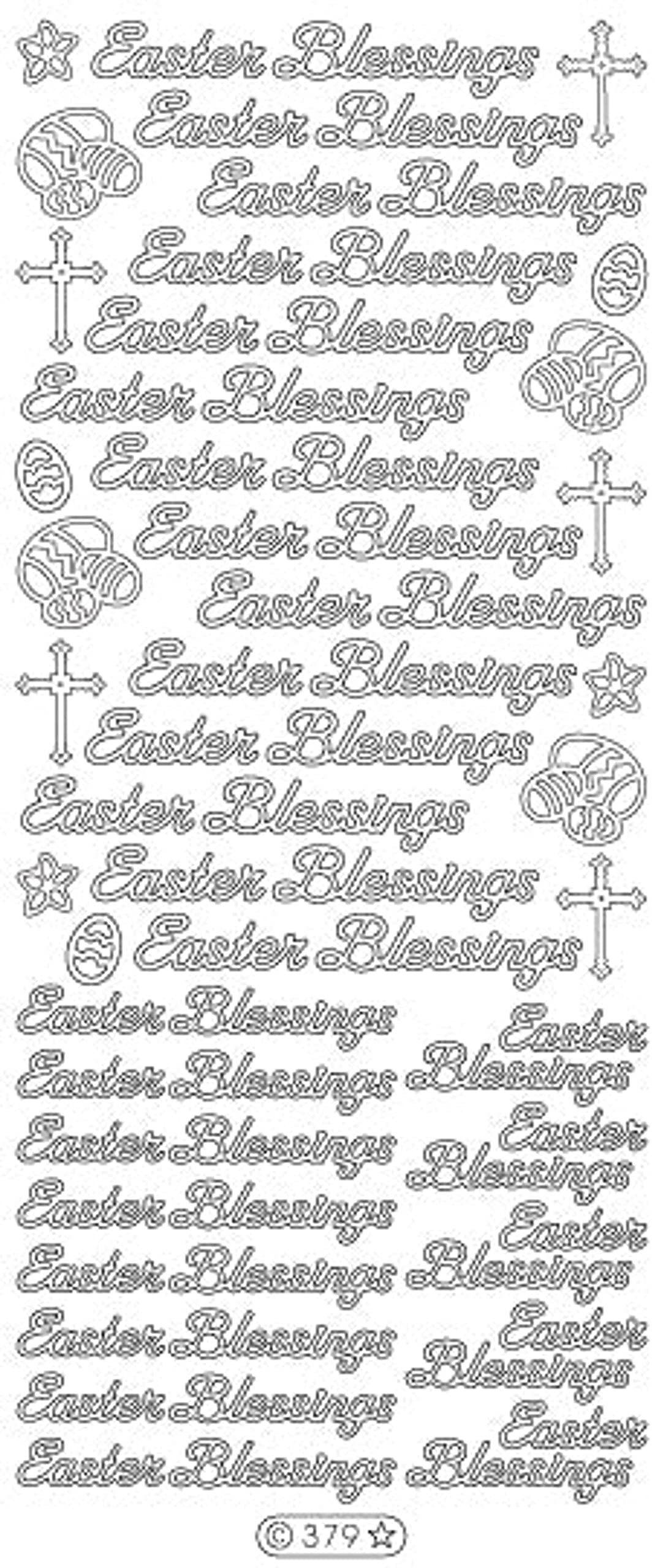 Starform Easter Blessings Silver Peel Offs