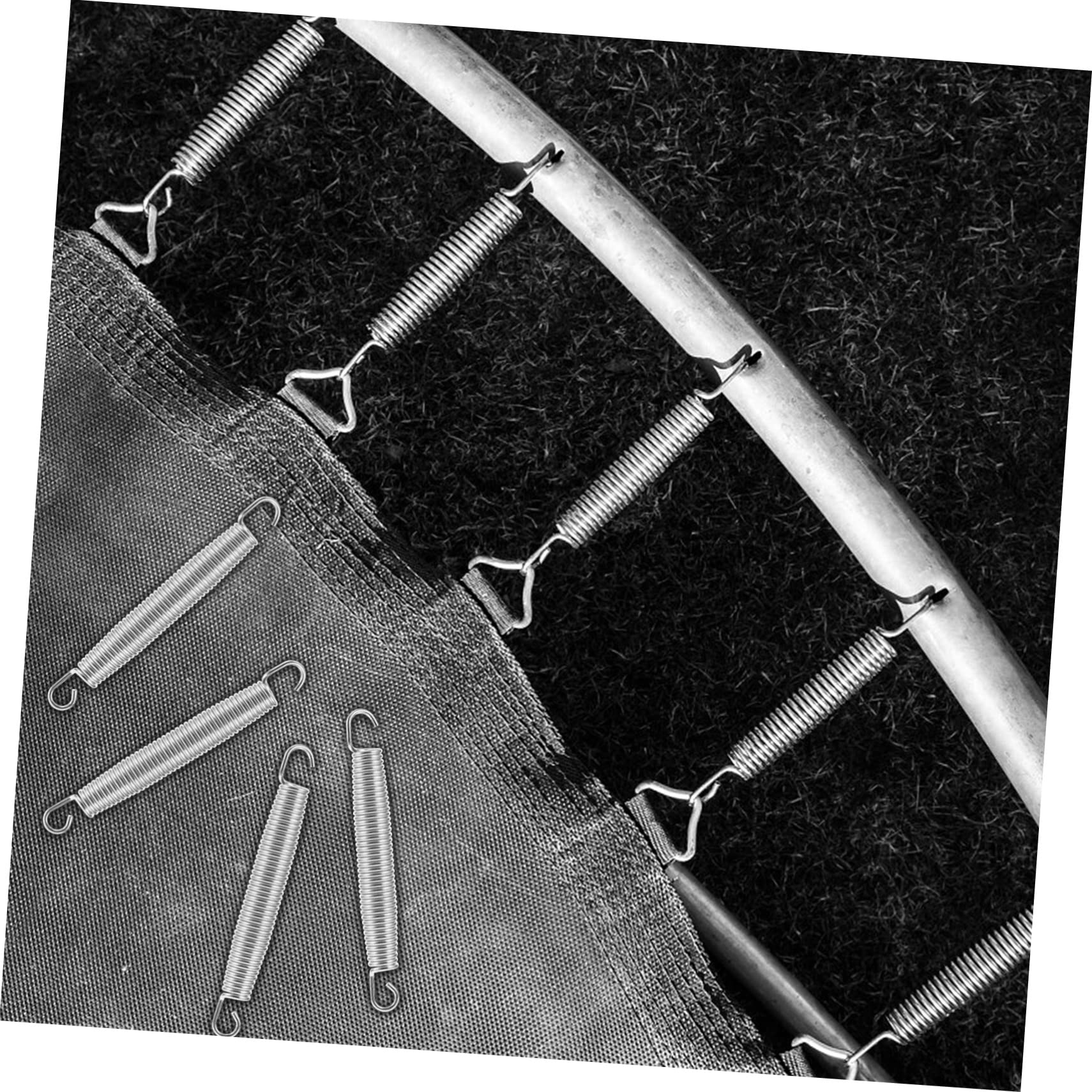 FUNOMOCYA 21 Pcs Spring Bow Extension Springs Spring Heavy Duty Galvanized Trampoline Springs Steel Wire Springs Galvanized Springs and Extension Spring Sprung Galvanized Steel Wire Silver