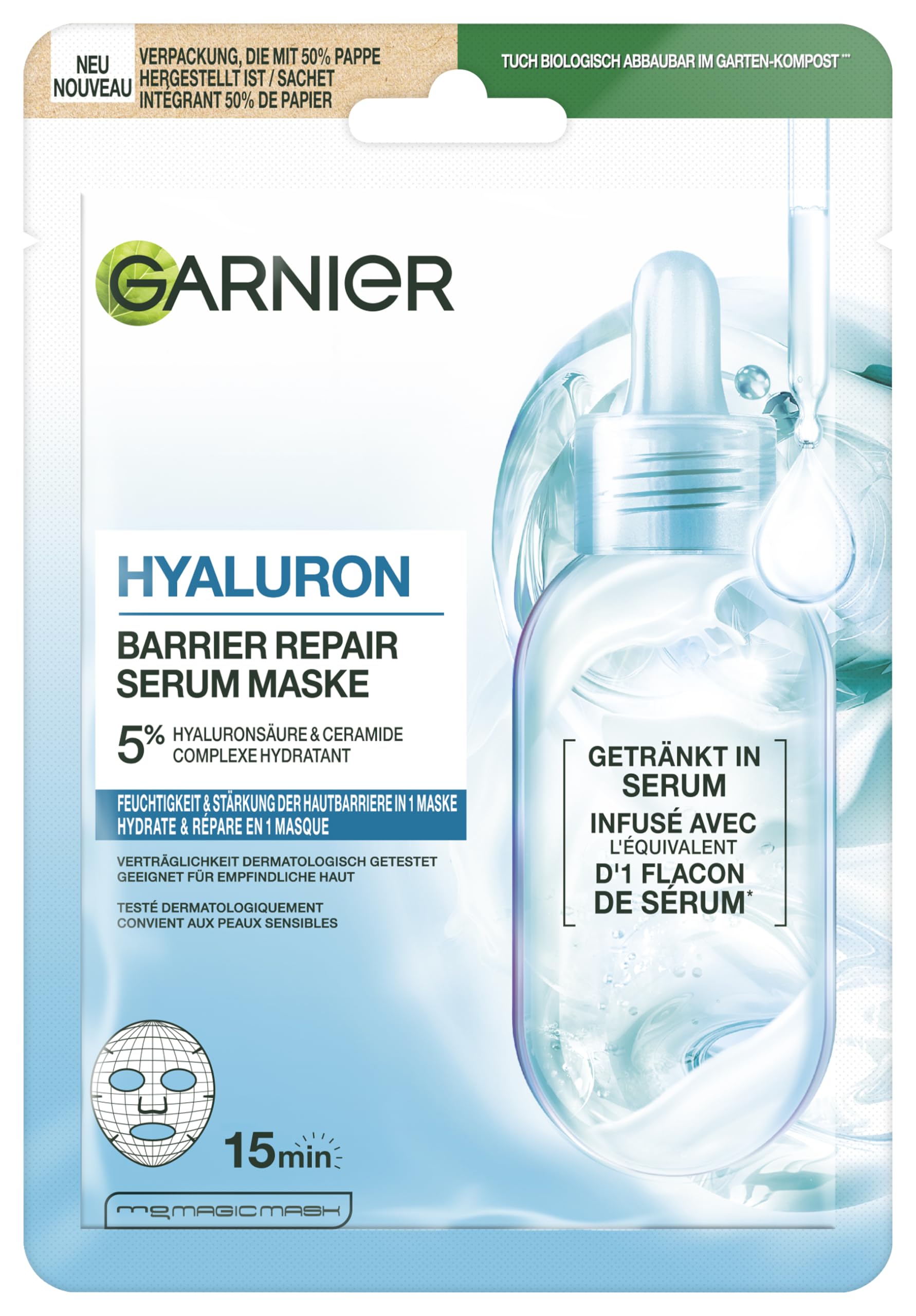 Garnier Hyaluron Barrier Repair Serum Maske