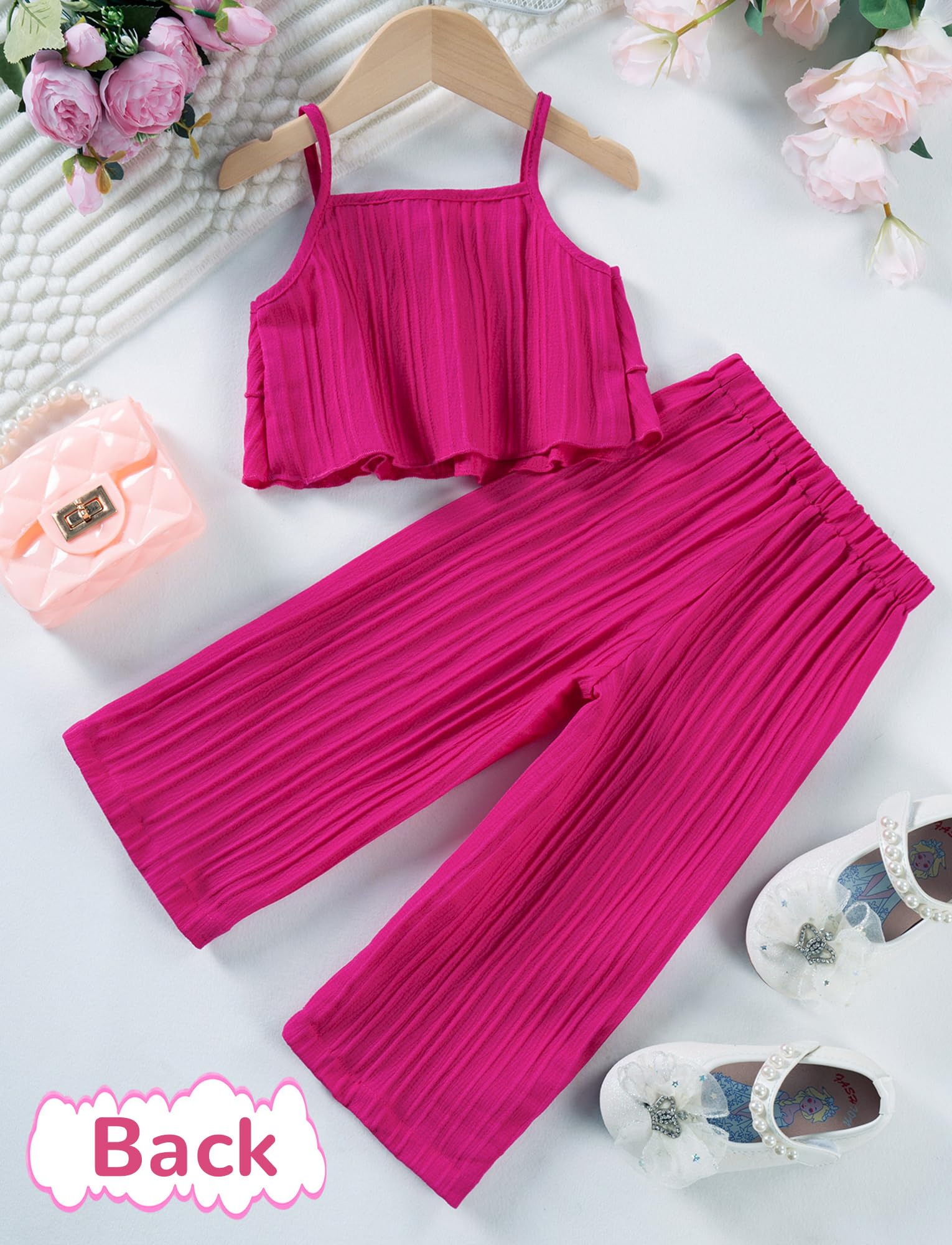 SEAUR Sommer Outfits Mädchen 2pcs Outfits Party Kleidung Kinder Outfit Urlaub Mädchen Geraffte Top