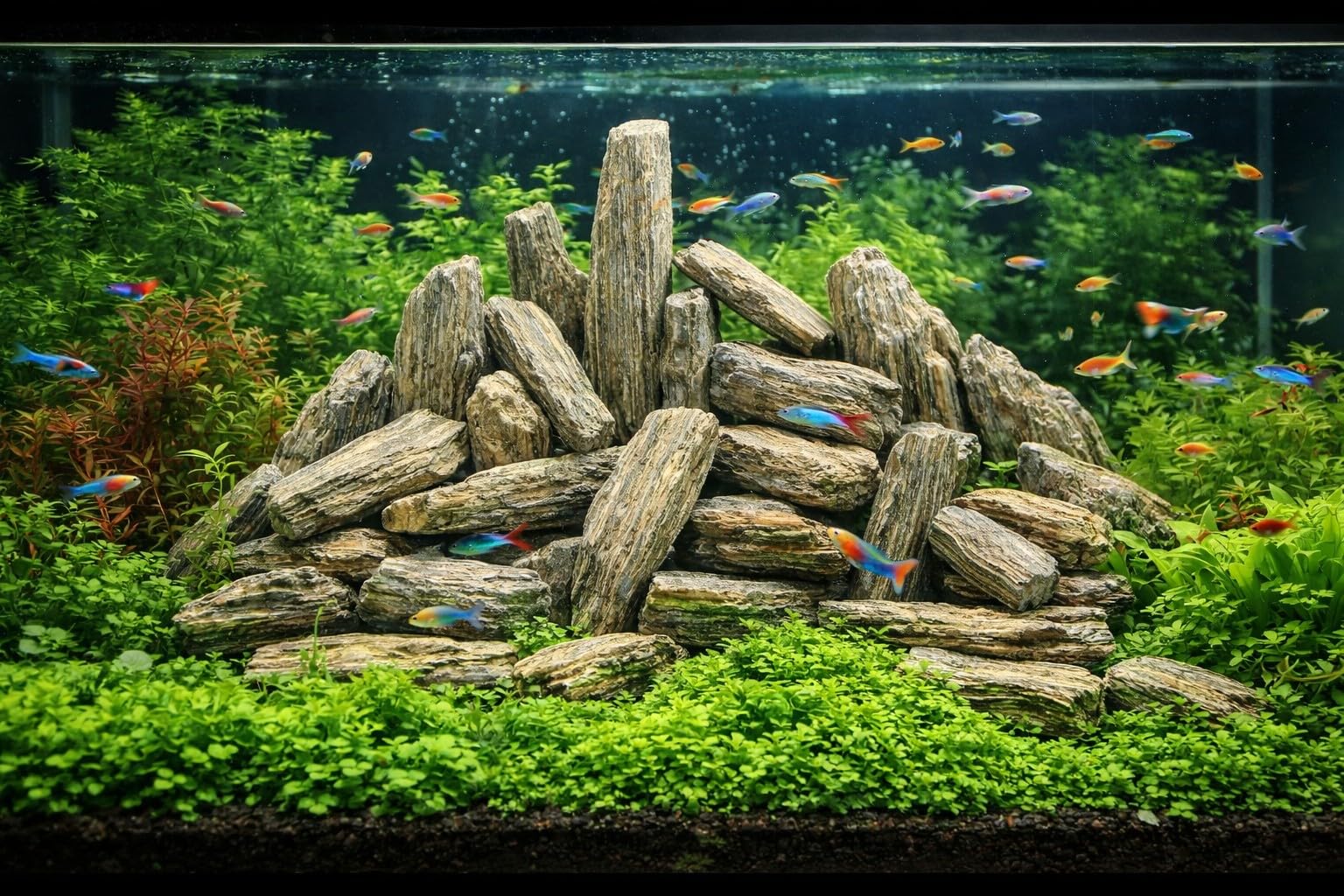 Woodstone Steinholz XXL Bruchsteine Aquarium Aqua Malawi Dekosteine 25kg Steine