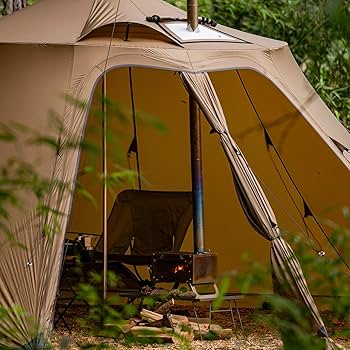 Amazon.com : POMOLY Camping Hot Tent Wood Stove Tent, Circle 6