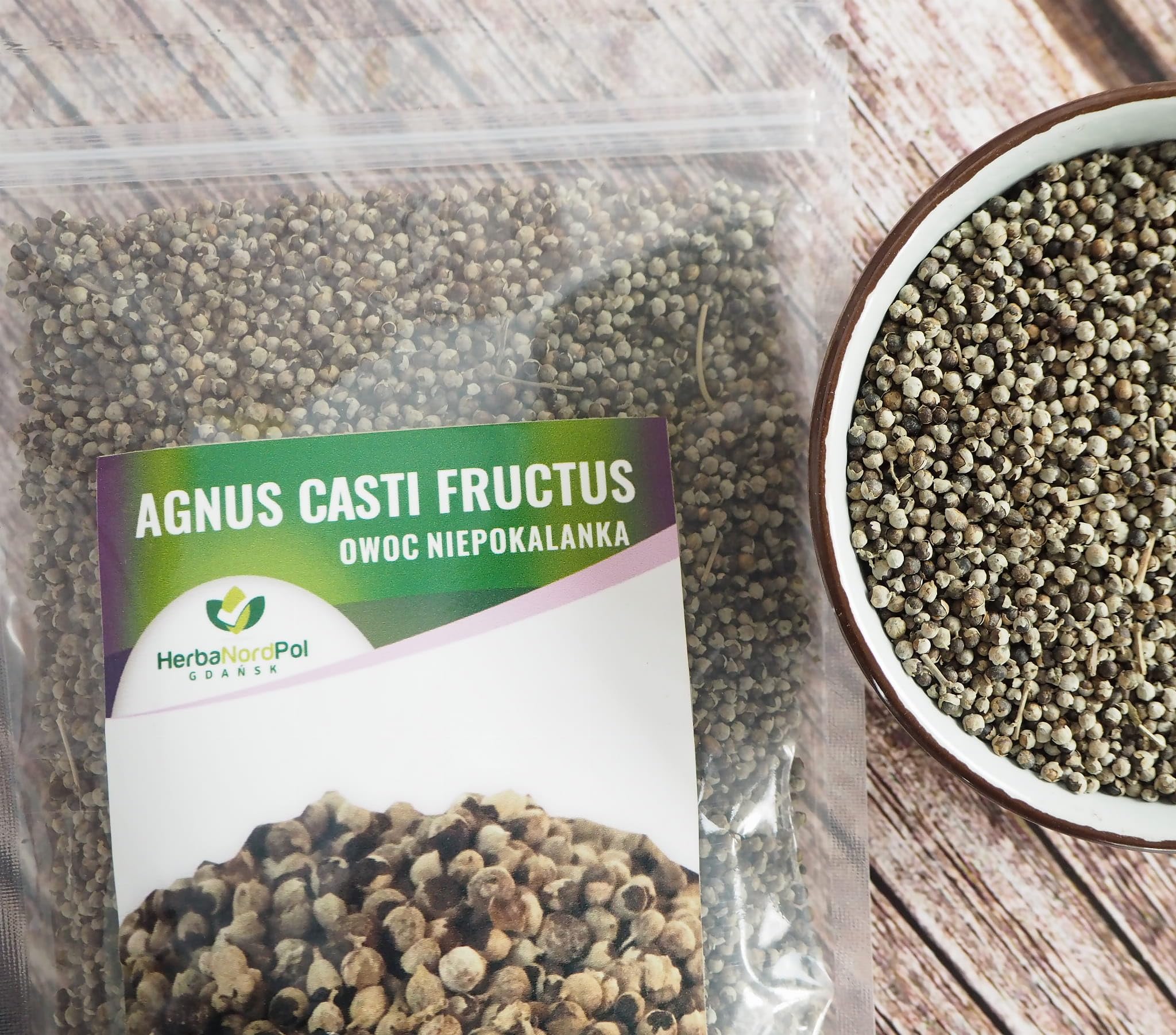Niepokalanek Pospolity Owoce 500 g Suszone Vitex agnus-castus - Zioła do Naparu