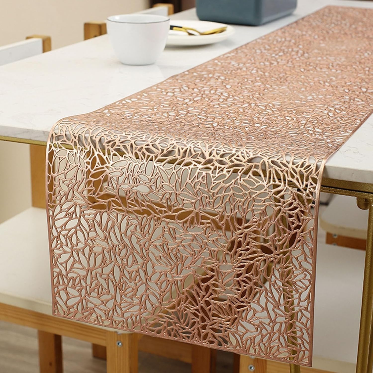 Dakshya Industries Soft PVC Table Runner for Dining Table with Waterproof, Heat Resistant, Easy to Clean (Copper) (B0D4MGCDX3) Amazon Price History, Amazon Price Tracker