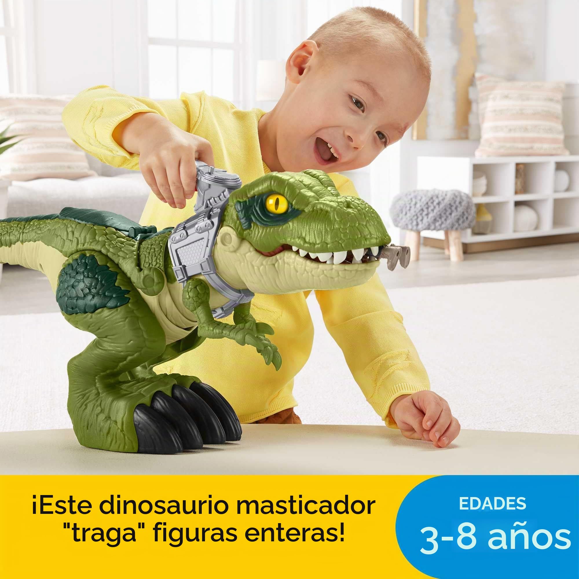 Fisher-Price Imaginext Jurassic World Tiranosaurio Megamandíbula, Dinosaurio de Juguete para niños +3 años (Mattel GBN14)